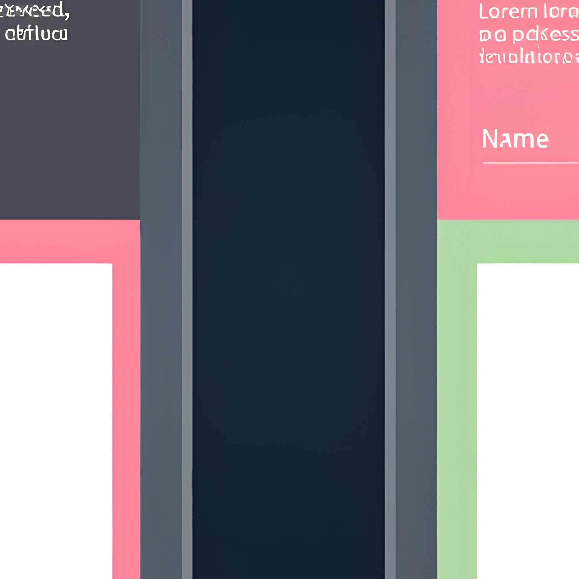 Two Profile Cards Featuring A Womans Photo Profile Card Digital - Full Resolution Quality Preview