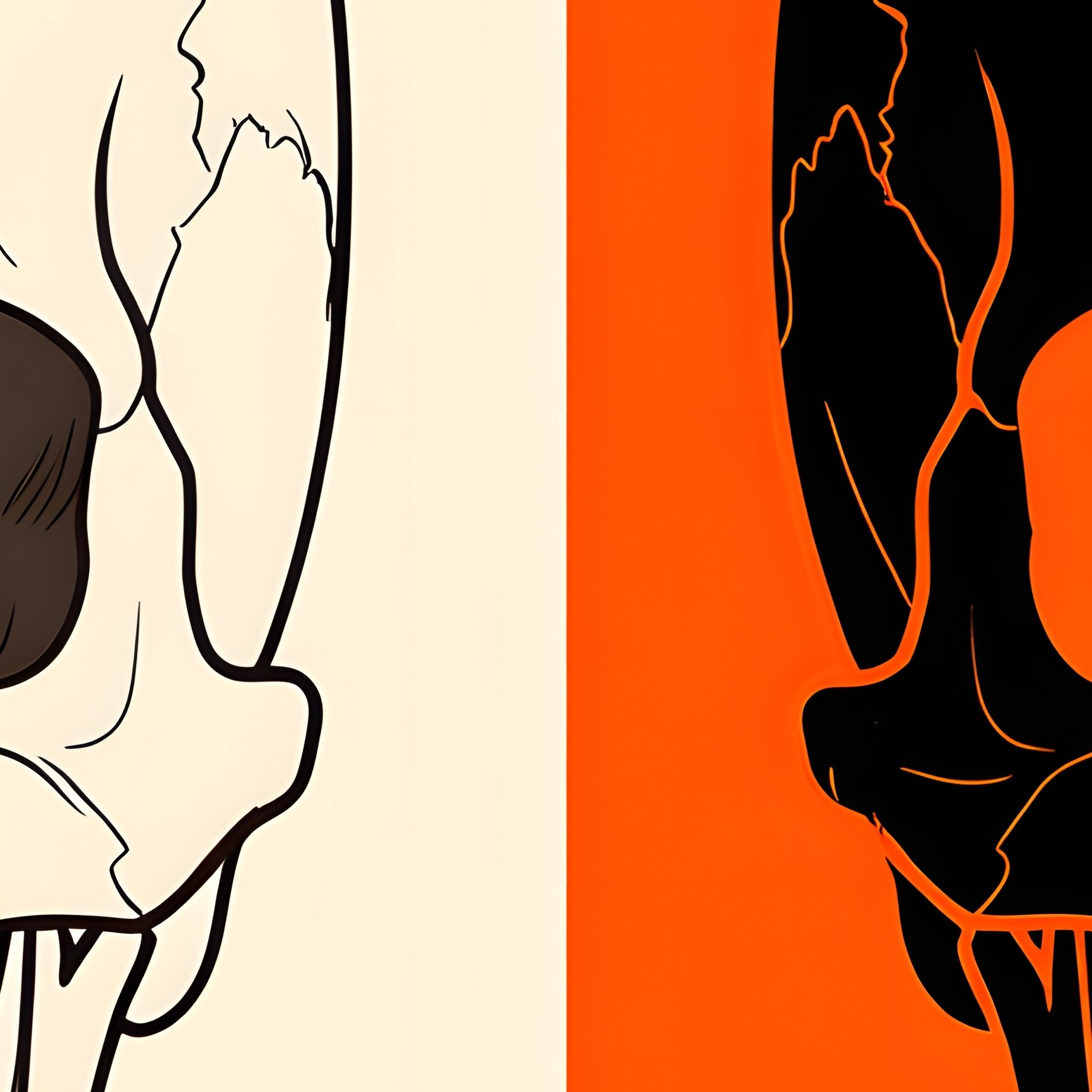 Two Stylized Skull Illustrations Skull Illustration - Full Resolution Quality Preview
