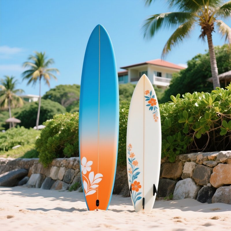 Two Surfboards On A Beach Surfboards Beach