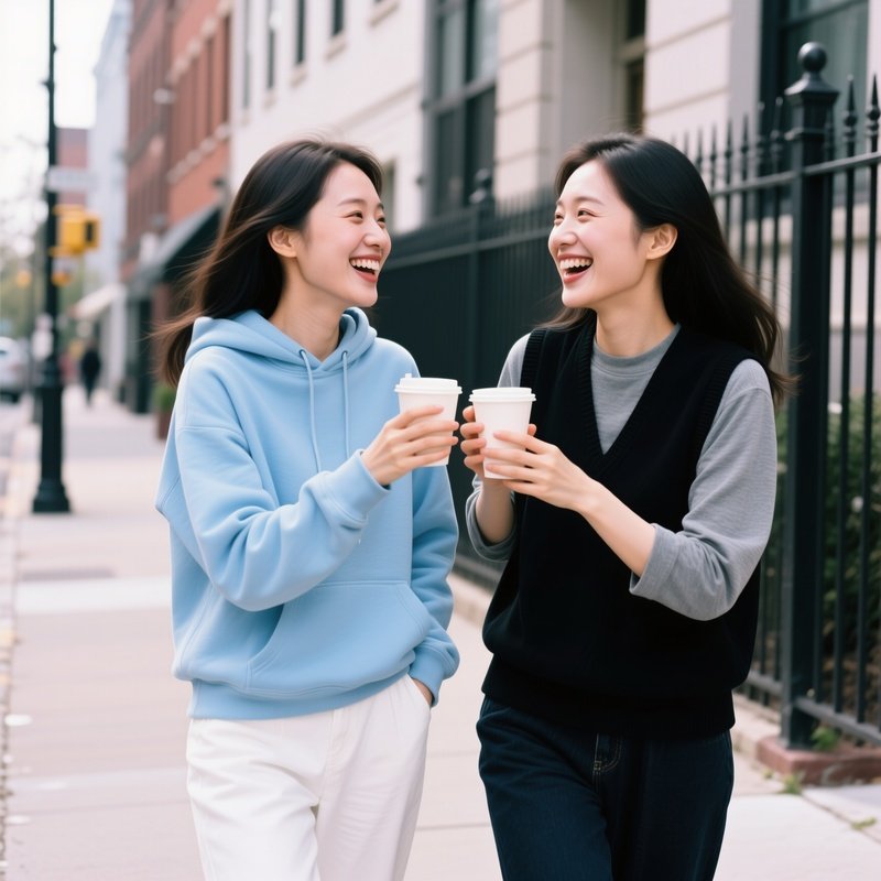 Two Women Enjoying A Moment Together Outdoors Women Outdoors