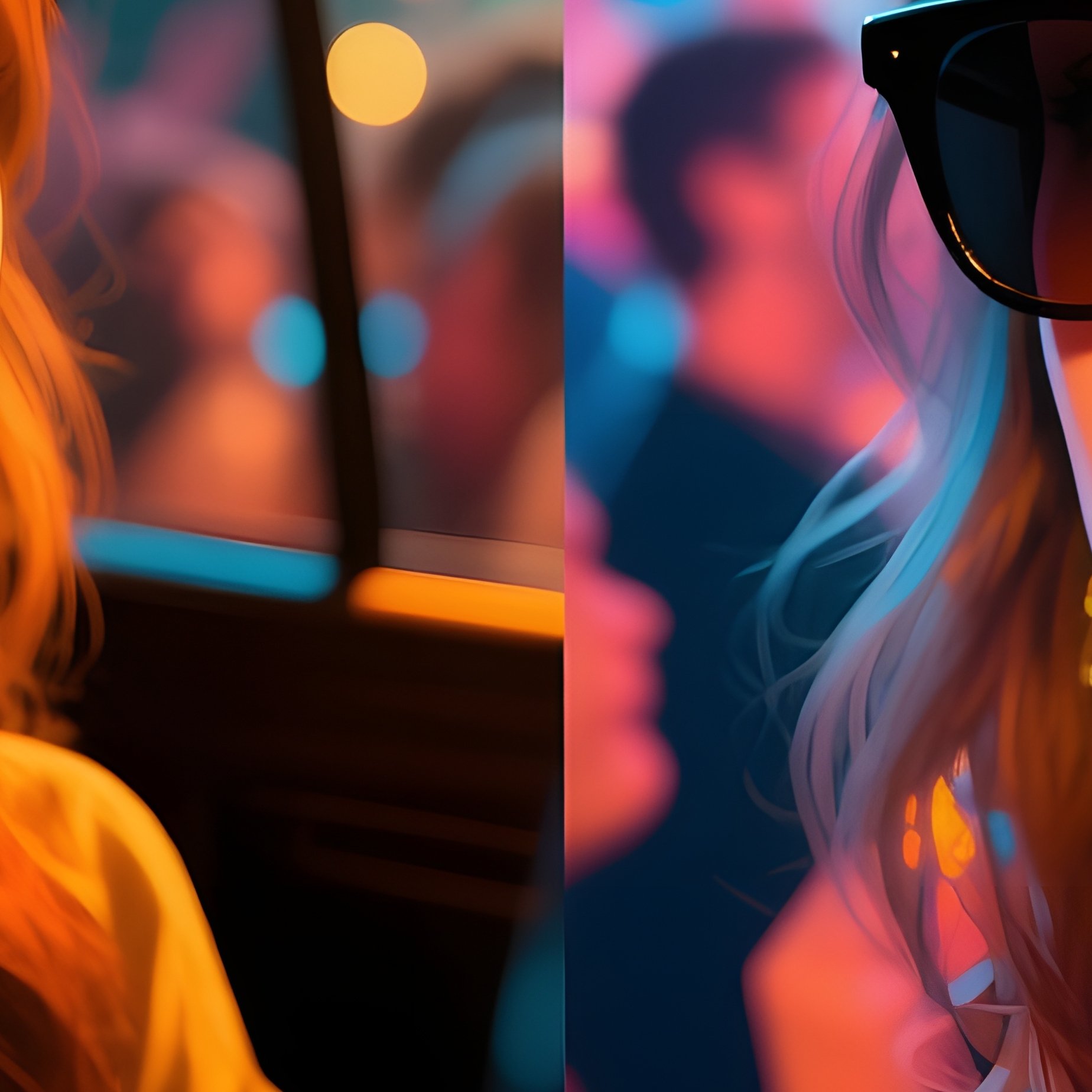 Two Women In Different Settings Showcasing A Leaked Camera Effect - Full Resolution Quality Preview