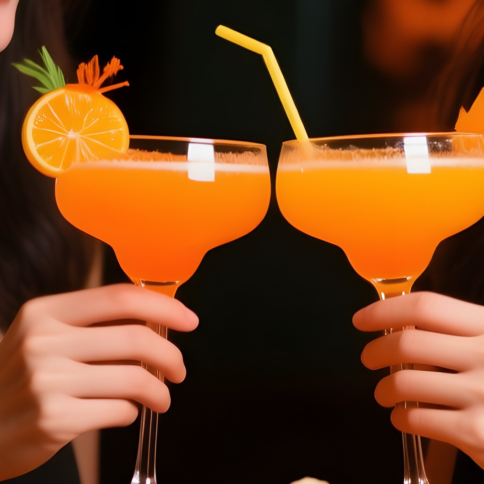 Two Women Toasting Drinks In A Halloween Themed Setting Halloween - Full Resolution Quality Preview