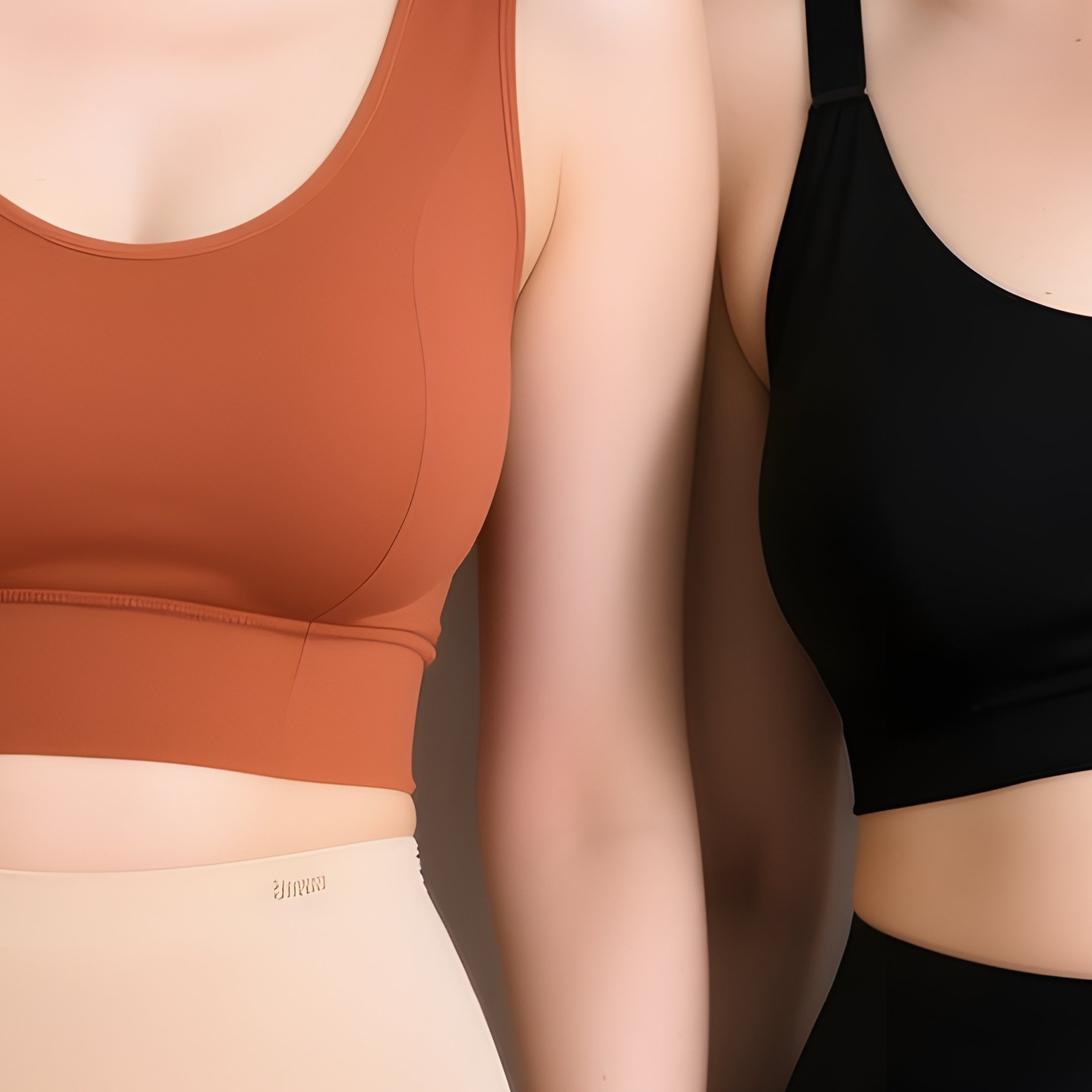 Two Women Wearing Shapewear And Posing For A Photo Shapewear - Full Resolution Quality Preview