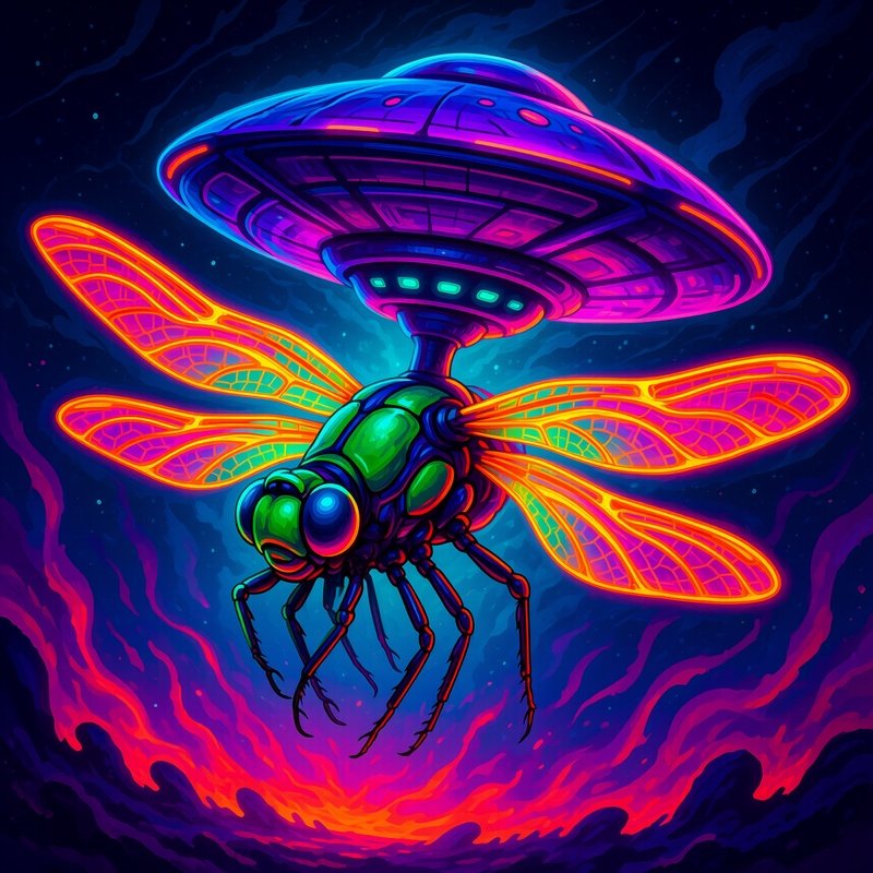 Ufo Drone Draconis 3 Artistic Representation