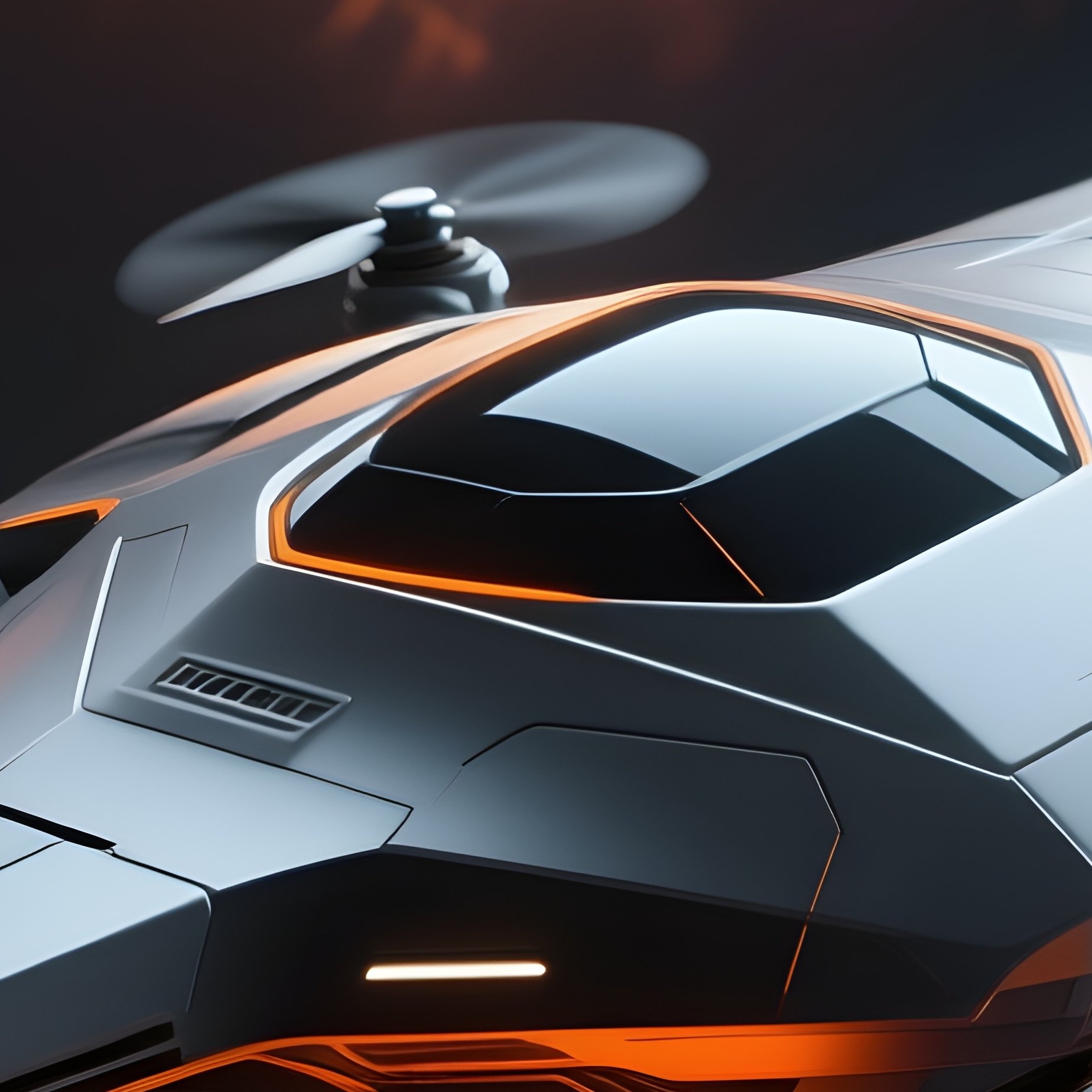 Ufo Drone Eclipse Wing During Solar Eclipse - Full Resolution Quality Preview