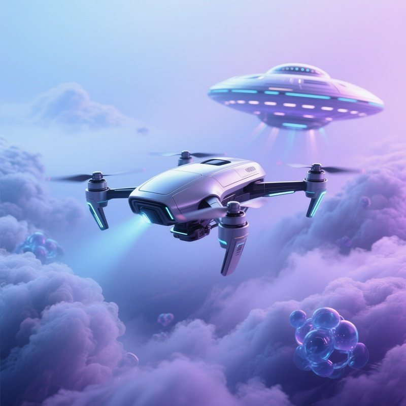 Ufo Drone Ethereal Scout Passes Through Solid Matter By Vibrating Atomic Frequency Scene