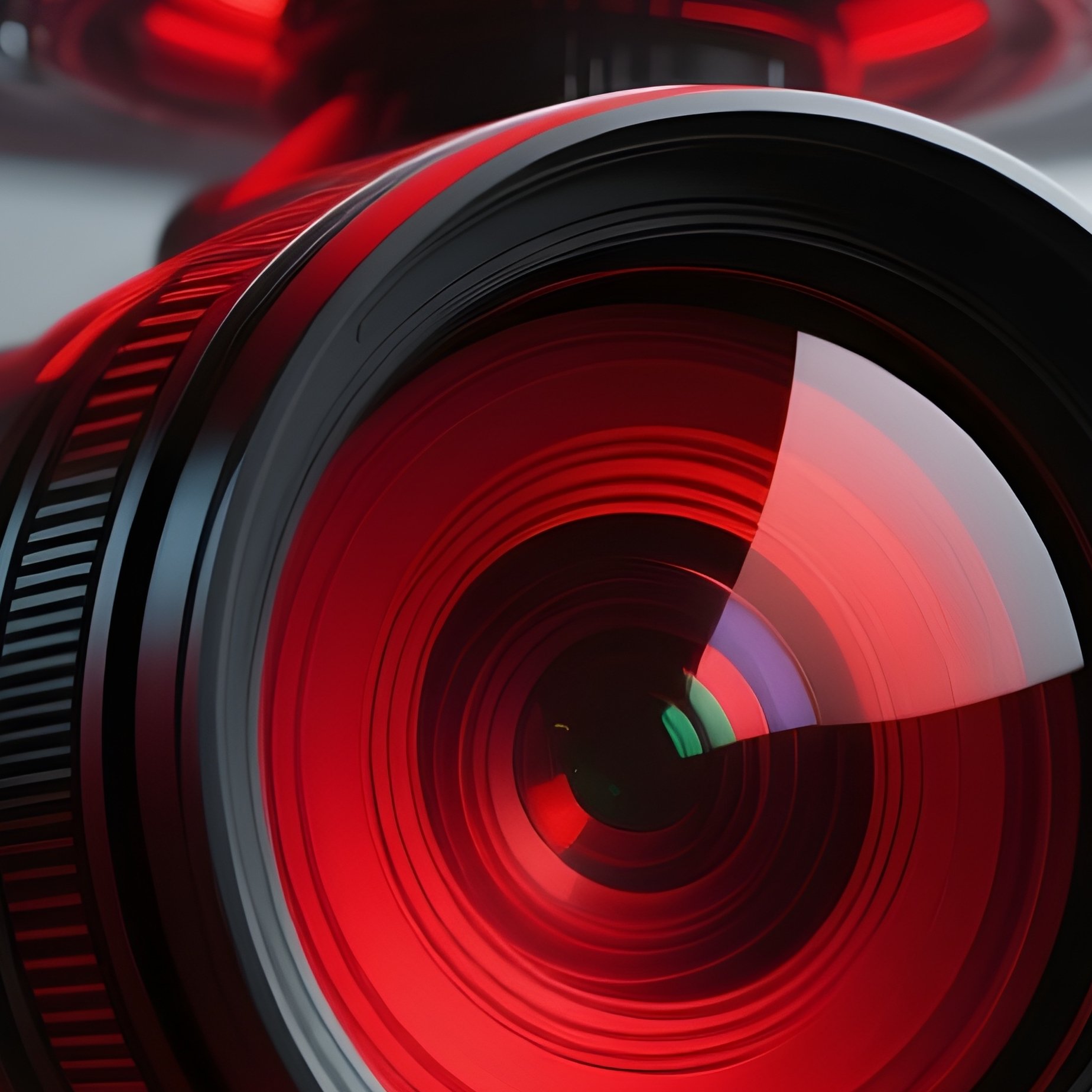 Ufo Drone Omega Eye Red Lens Surrealism - Full Resolution Quality Preview