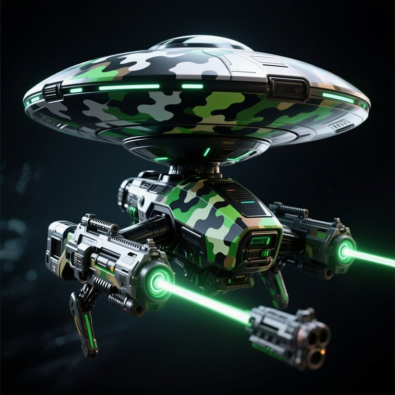 Ufo Drone Vanguard X Military Grade Alien Drone Adaptive Camouflage Beam Weaponry 1