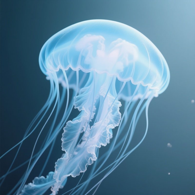 Umbrella Jellyfish – Thin Pale Blue Pulsing Disk.