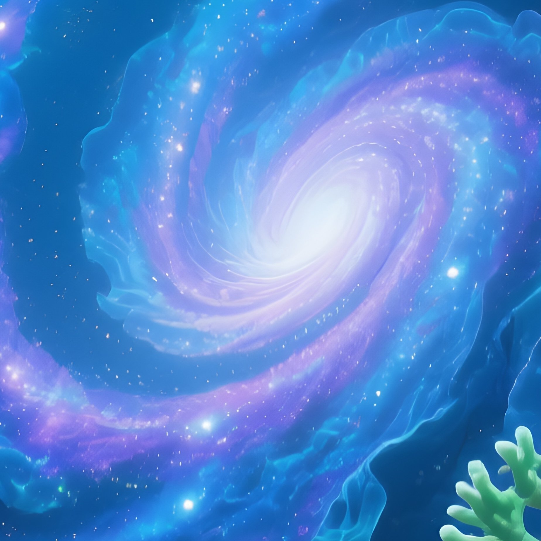 Underwater Coral Garden Spiral Galaxy - Full Resolution Quality Preview