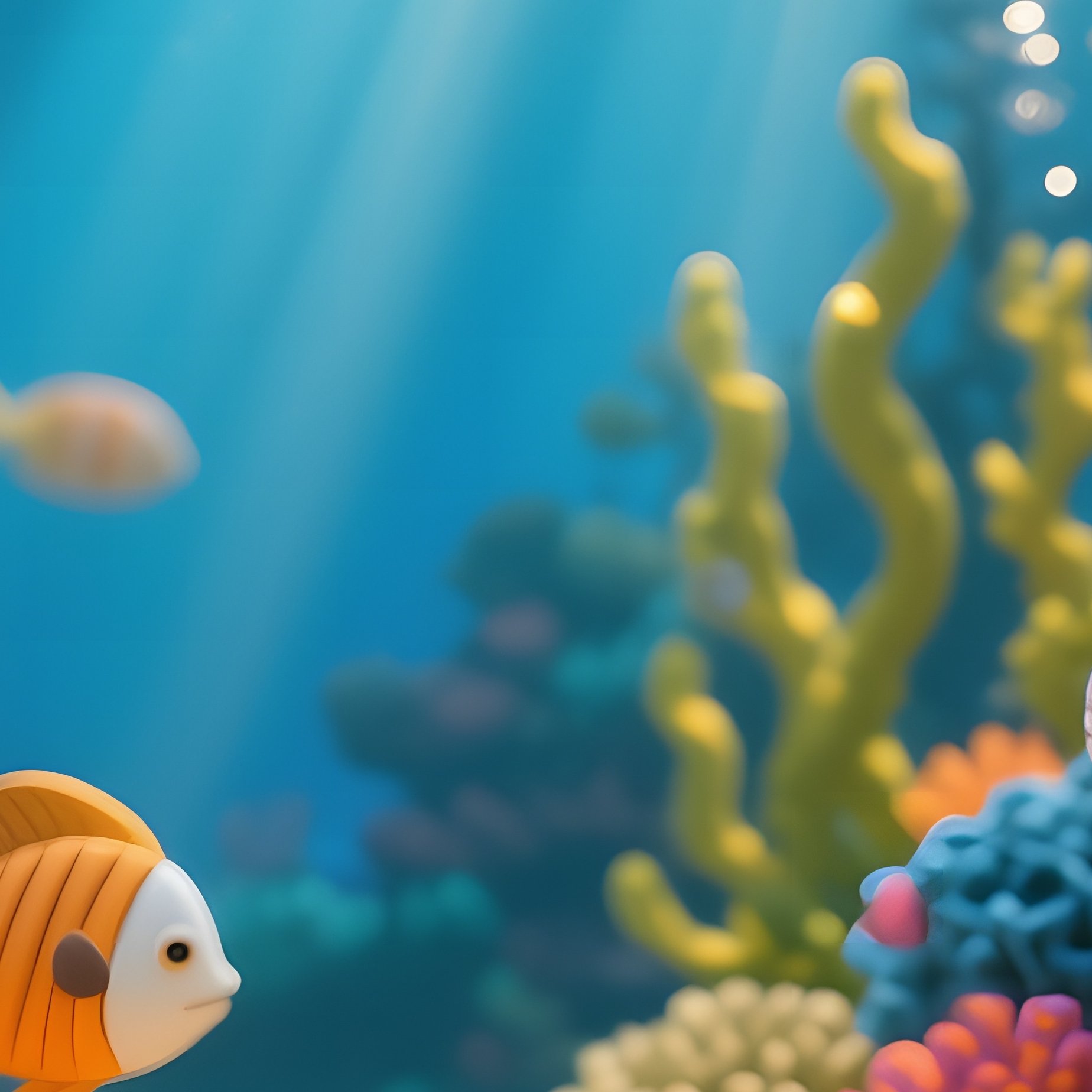 Underwater Coral Reef Polymer Clay - Full Resolution Quality Preview