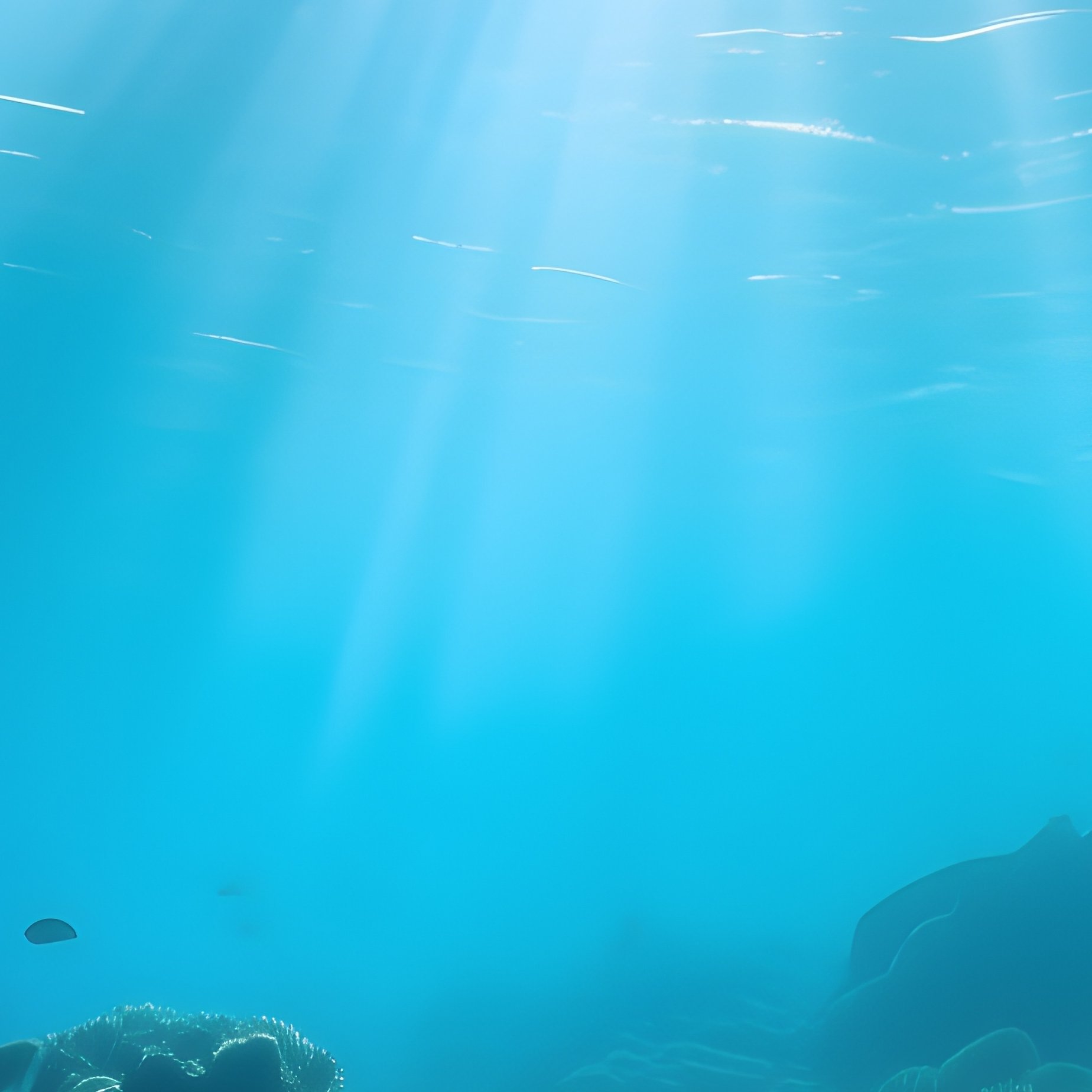 Underwater Coral Reef Sunlight Science Fiction - Full Resolution Quality Preview