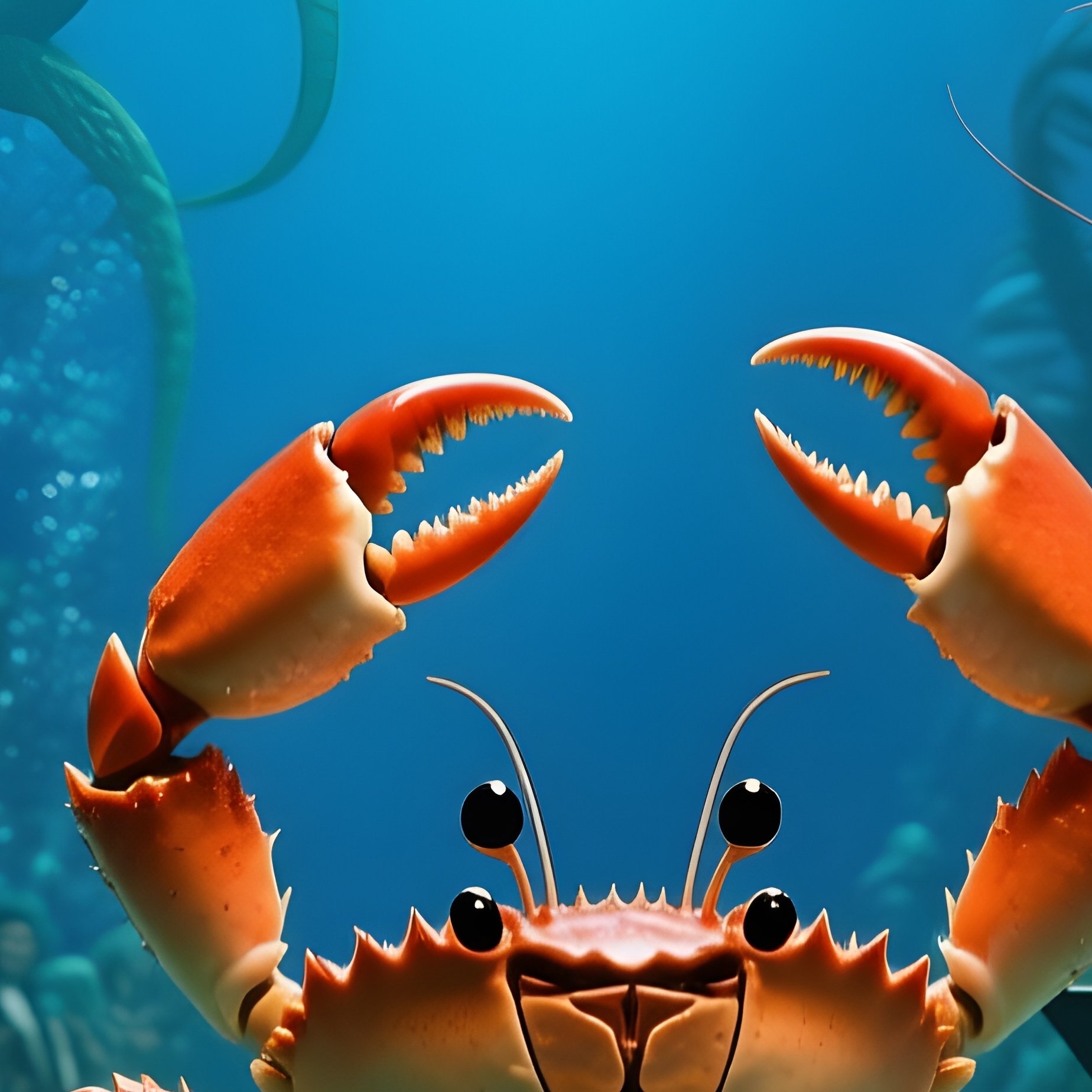 Underwater Crab Ballroom With Shrimp And Clams As Band Science Fiction - Full Resolution Quality Preview