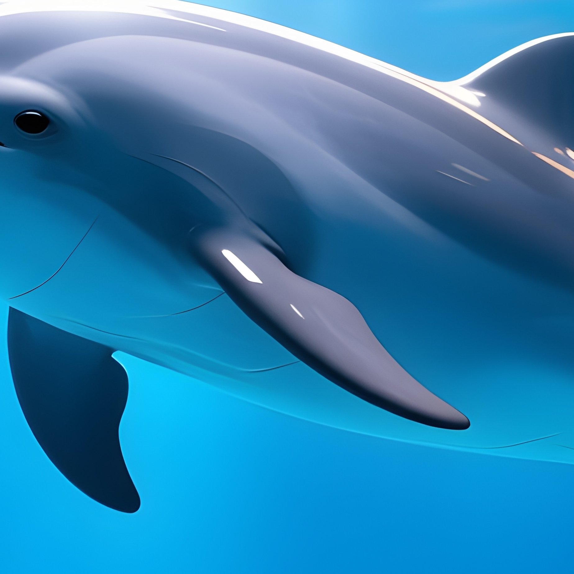 Underwater Dolphin Spinning Through Bubbles And Light Science Fiction - Full Resolution Quality Preview