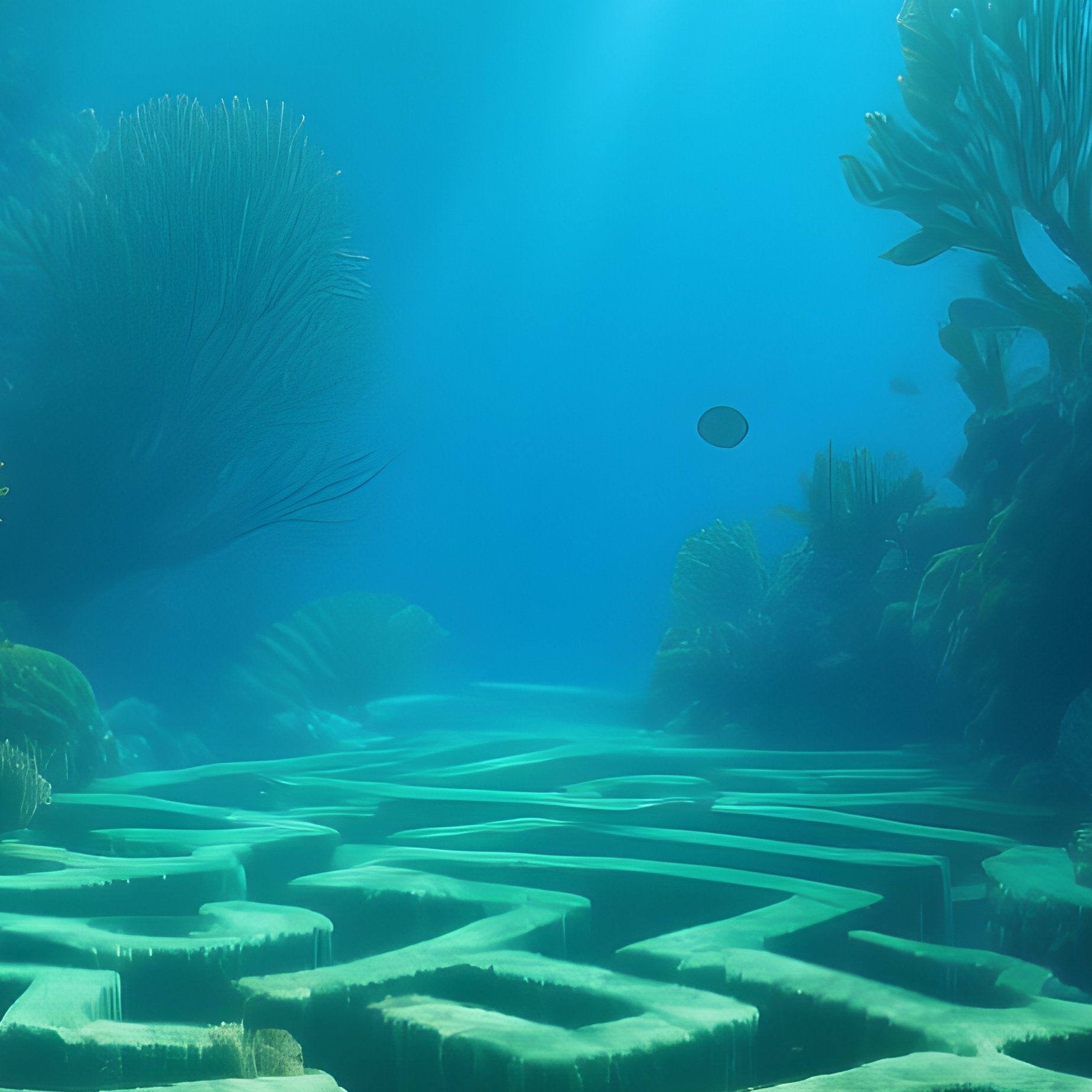 Underwater Labyrinth Coral Garden 1 - Full Resolution Quality Preview