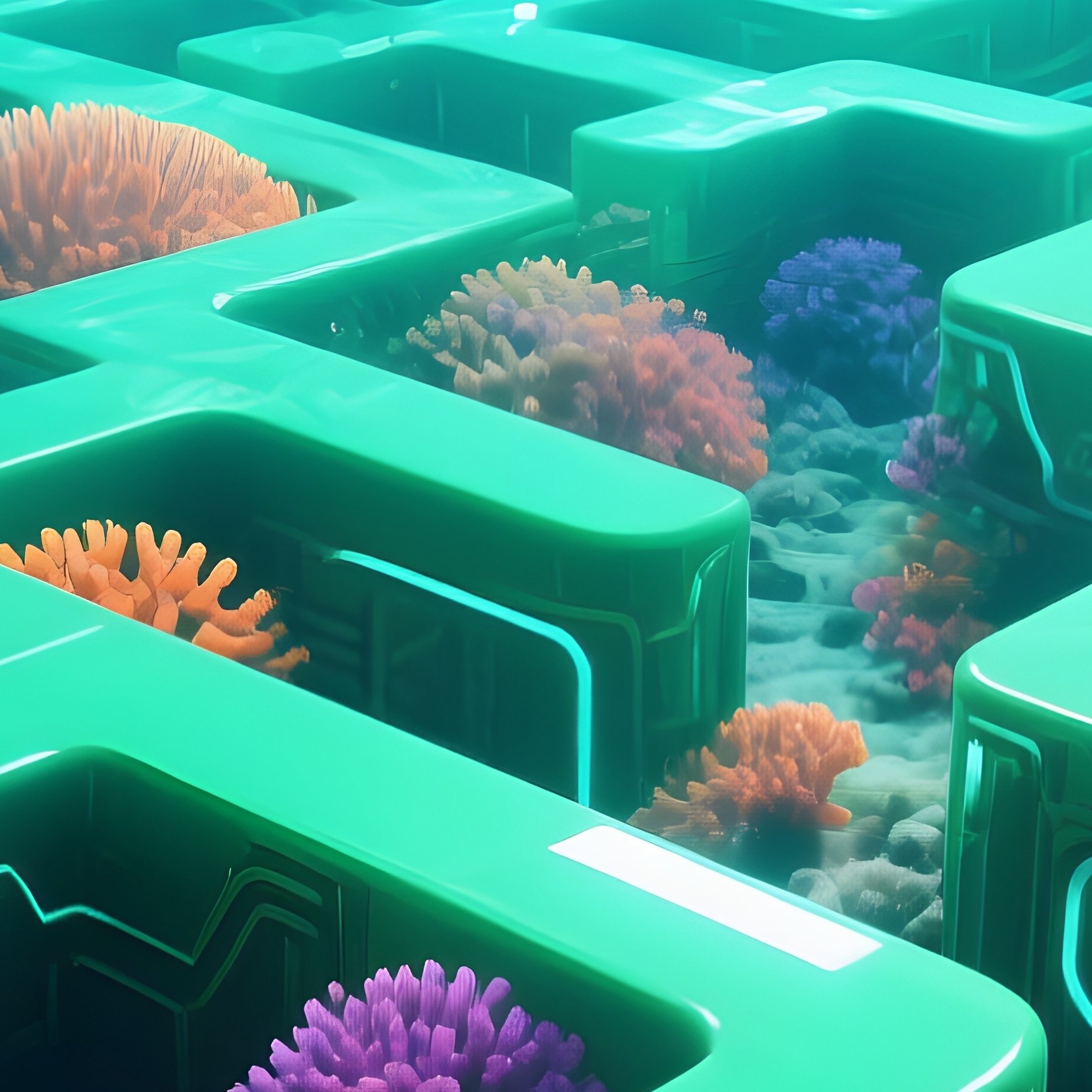 Underwater Labyrinth Coral Garden 2 - Full Resolution Quality Preview