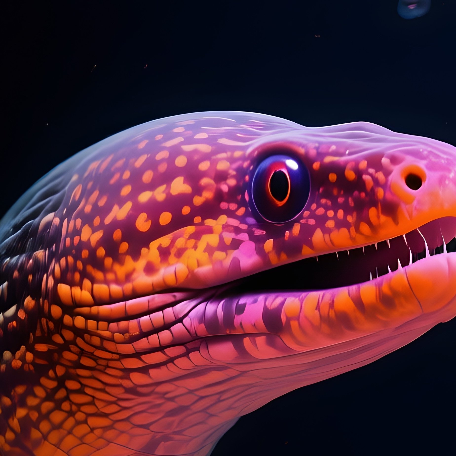 Underwater Moray Eel Coral Maze Science Fiction - Full Resolution Quality Preview