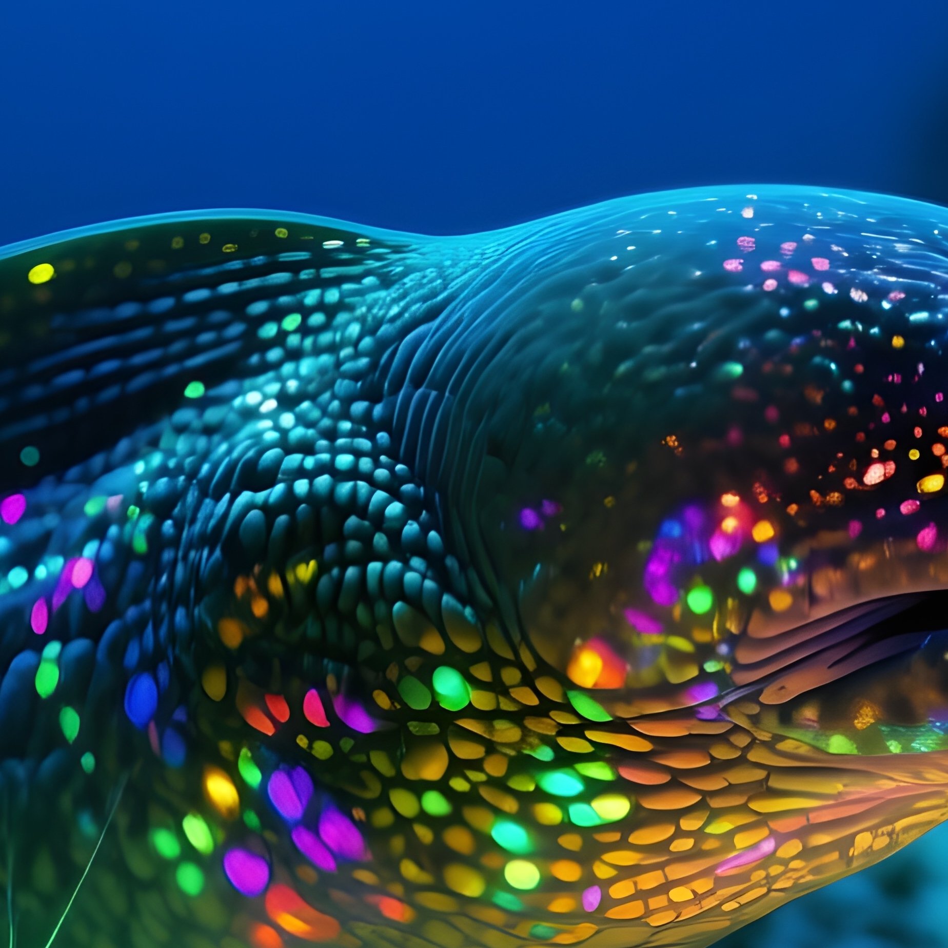 Underwater Scene Moray Eel Bioluminescent Shrimp - Full Resolution Quality Preview