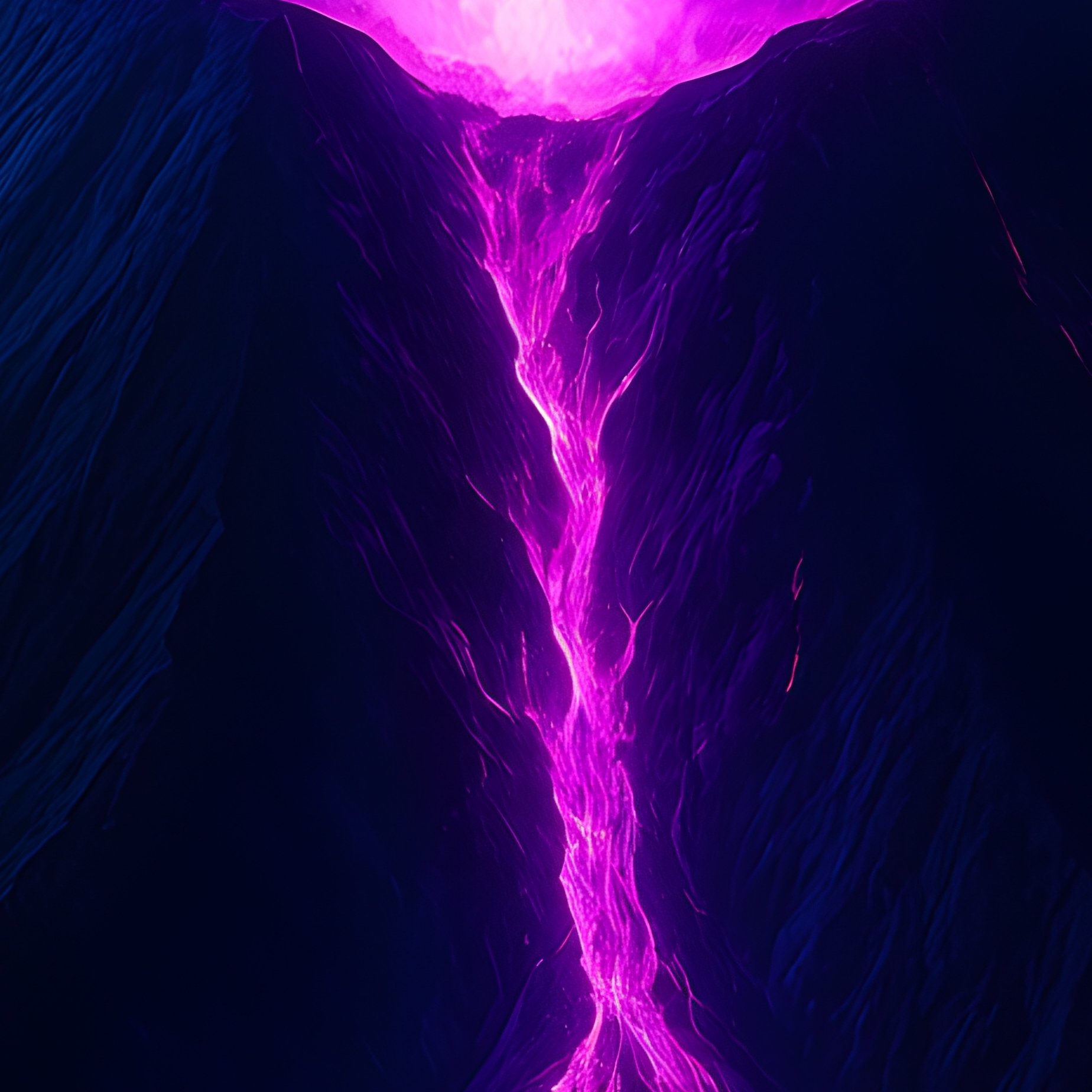 Underwater Volcano With Purple Steam Vents - Full Resolution Quality Preview