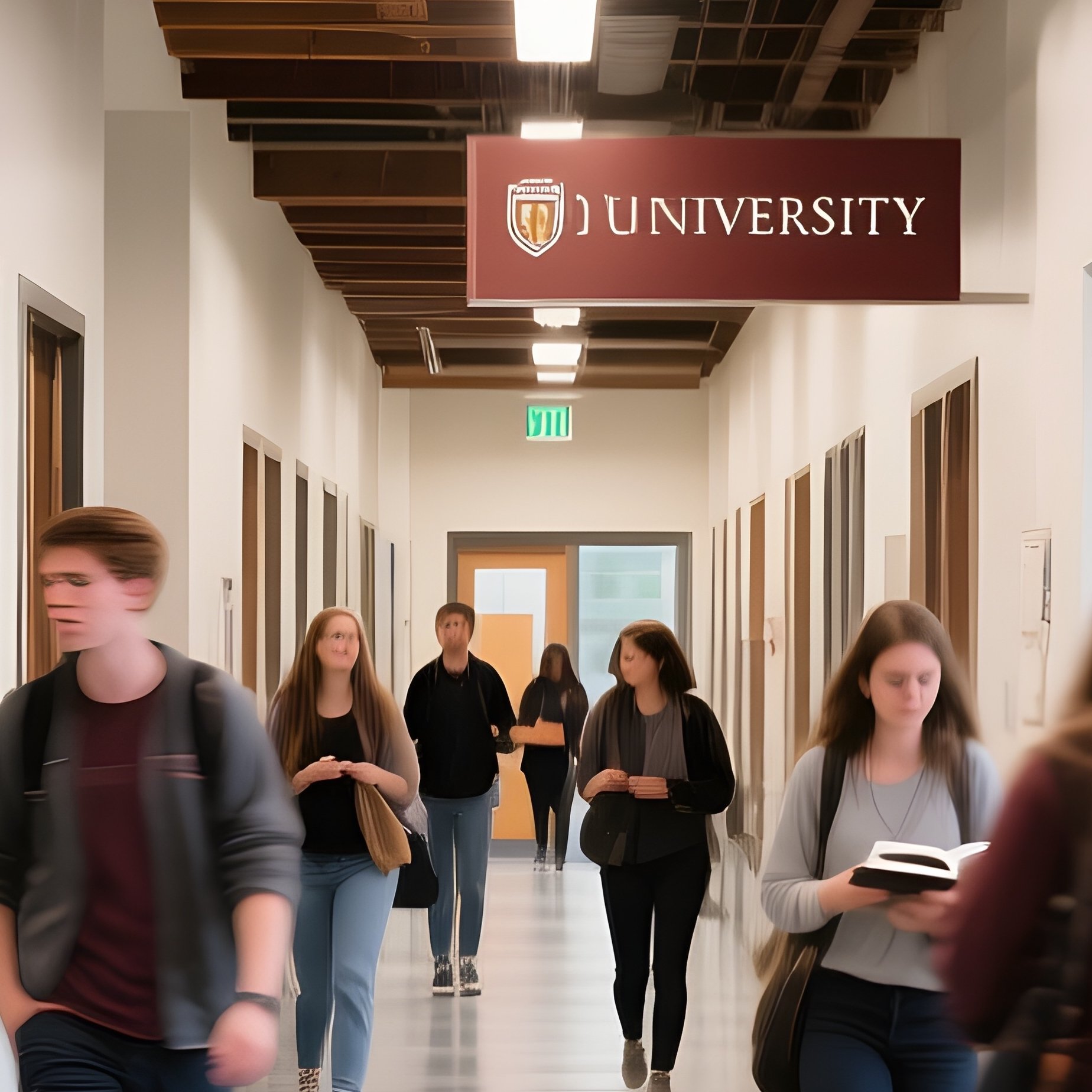 University Building Hallway - Full Resolution Quality Preview