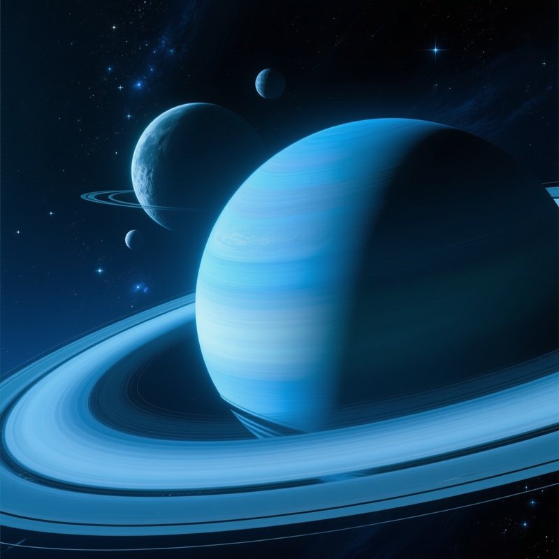 Uranus Moons Twilight Rings Stars Alien