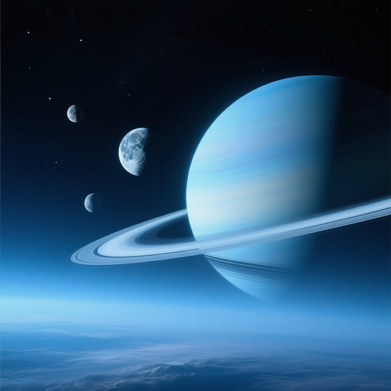 Uranus Moons Twilight Rings Stars
