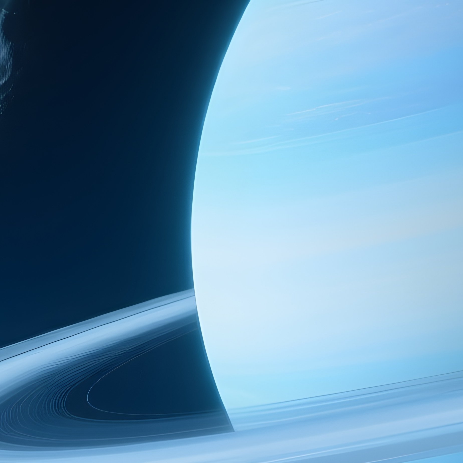 Uranus Moons Twilight Rings Stars - Full Resolution Quality Preview