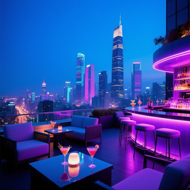 Urban Luxury Lifestyle City Night