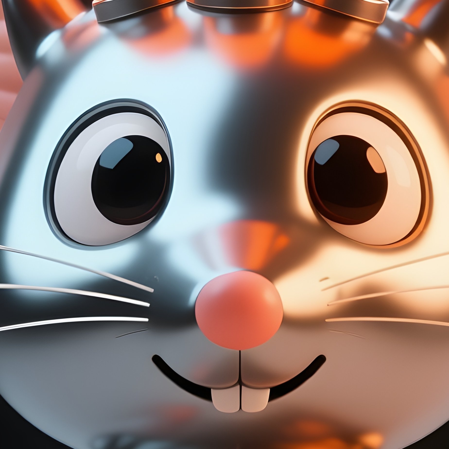 Vacuum Tube Mouse Glowing Orange - Full Resolution Quality Preview