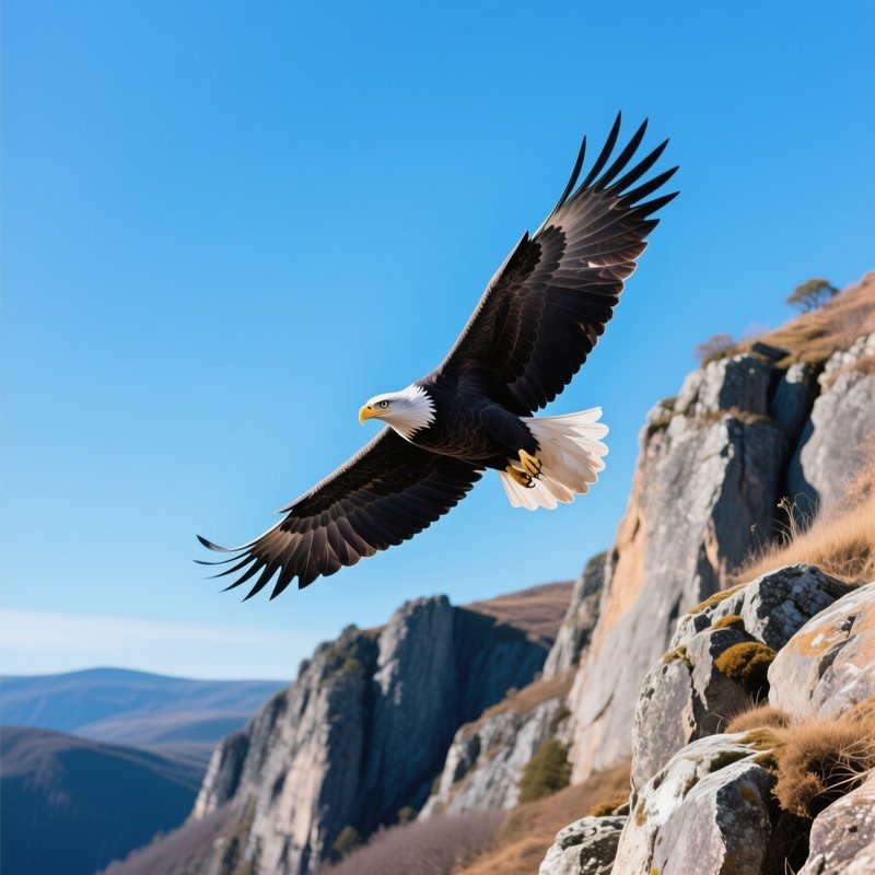 Majestic bald eagle