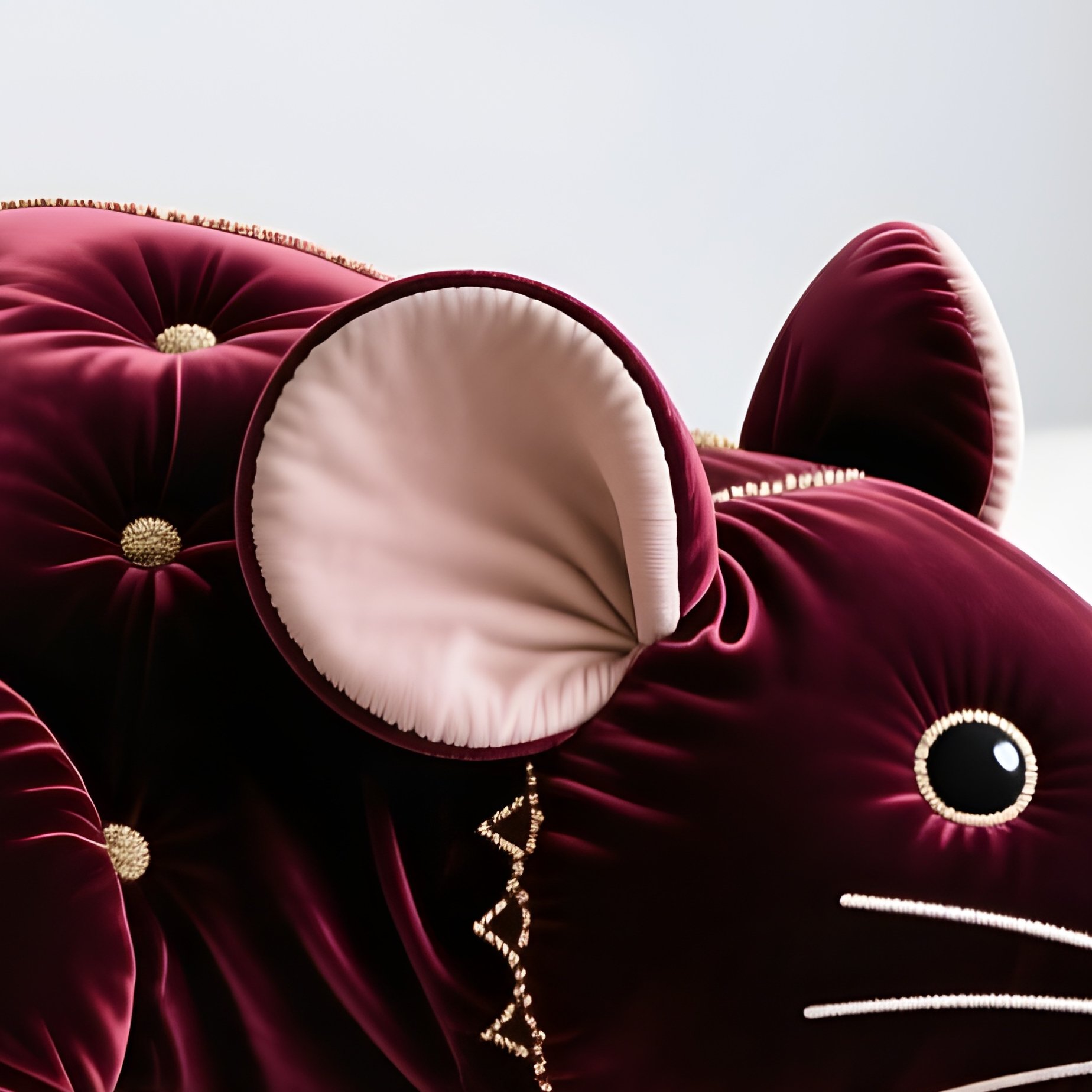 Velvet Pillow Mouse As Furniture - Full Resolution Quality Preview