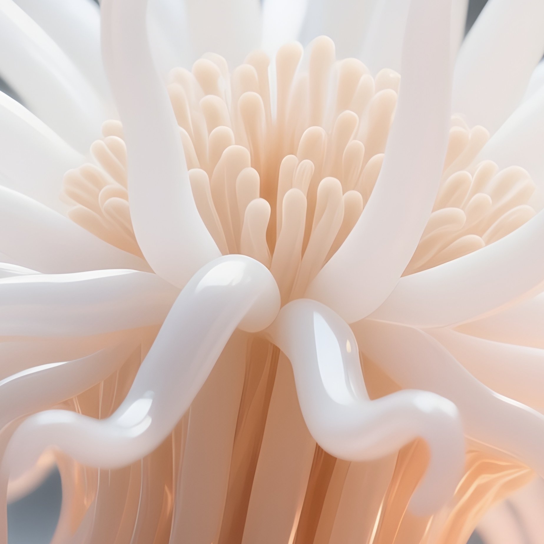 Vent Anemone – White Tentacles Waving In Shimmering Heat Currents. - Full Resolution Quality Preview