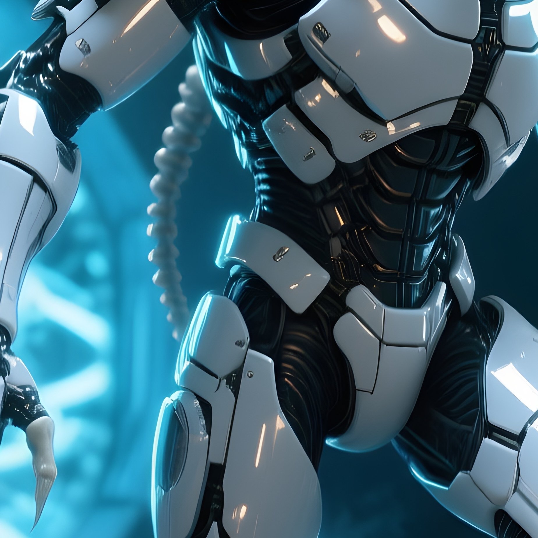 Vent Isopod Thick White Armor Reflecting Vent Light 2 - Full Resolution Quality Preview