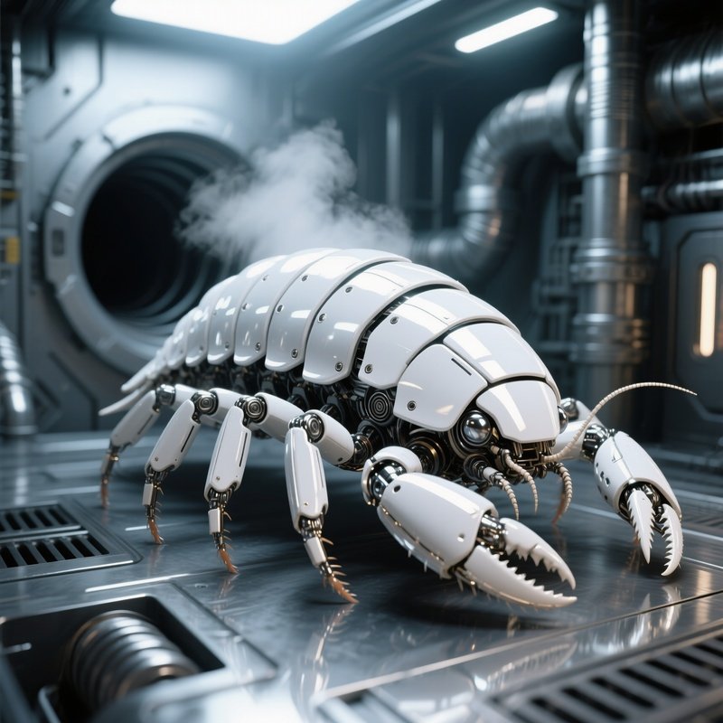 Vent Isopod Thick White Armor Reflecting Vent Light