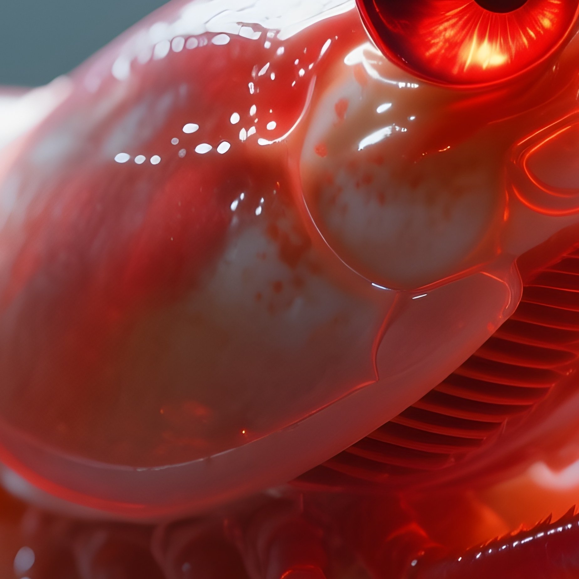 Vent Shrimp – Red Glowing Eyes Reflecting Vent Light. - Full Resolution Quality Preview