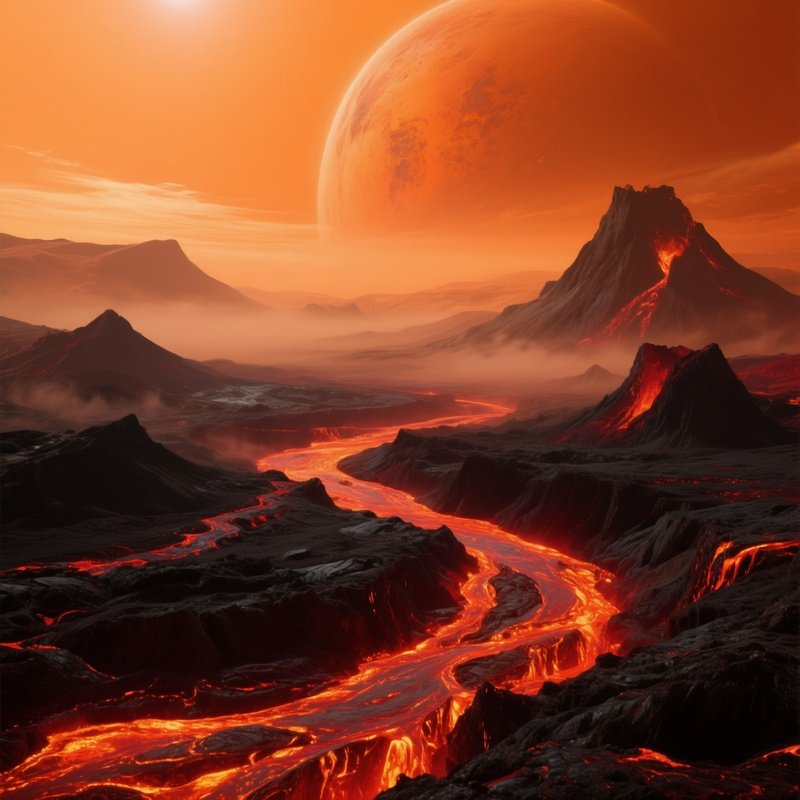 Venus Surface Lava Rivers Science Fiction