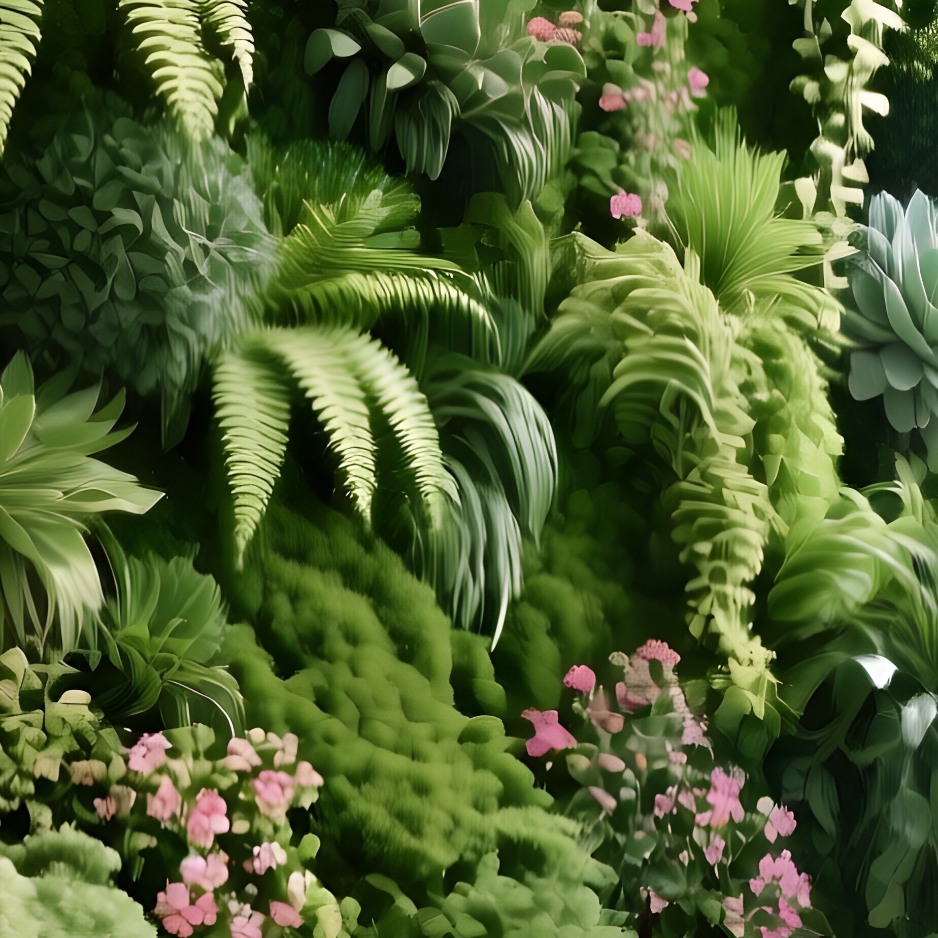 Vertical Garden Living Wall Inside Corporate Lobby - Full Resolution Quality Preview