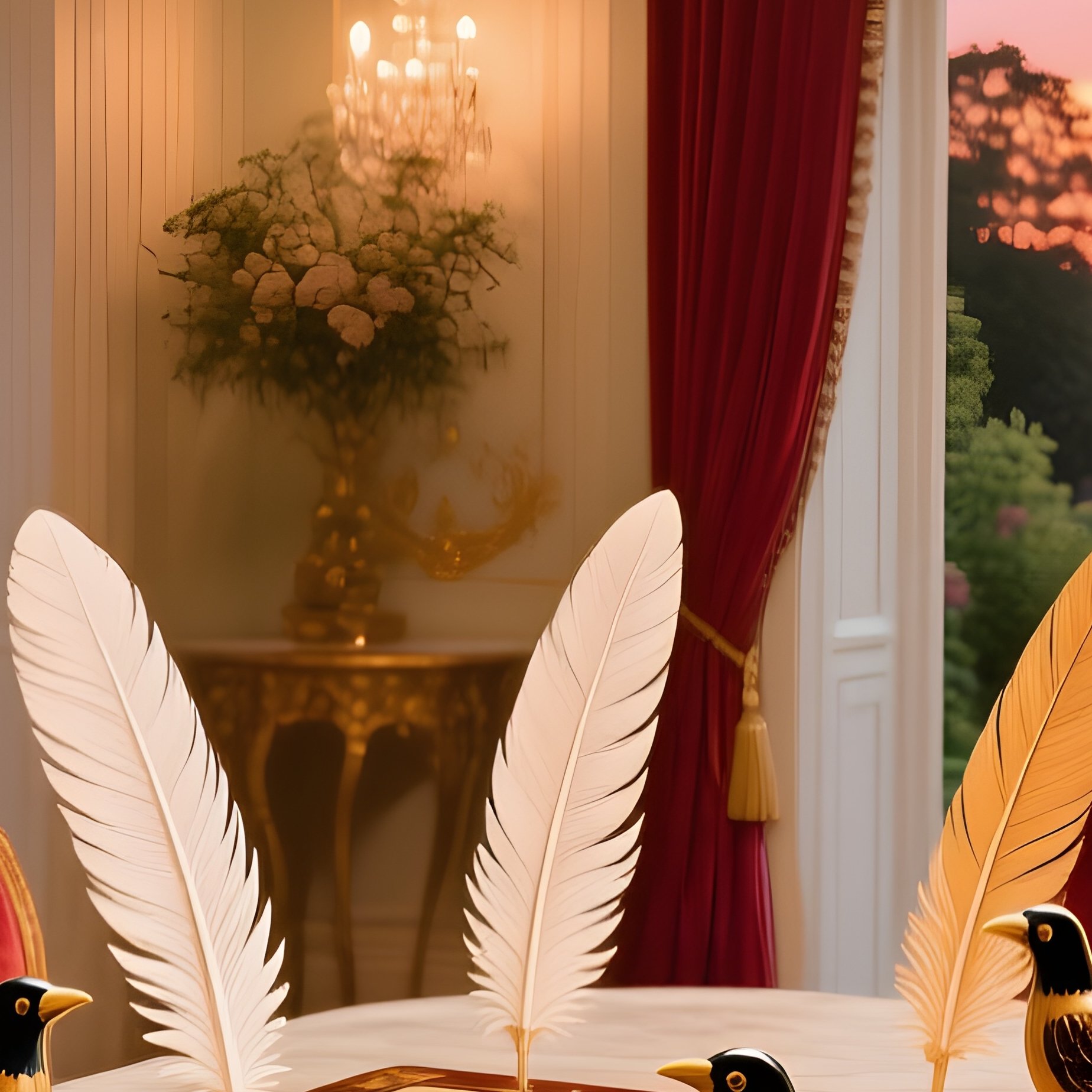 Vi Feathered Game 76 85 Feathered Game Board In Luxury Dining Room - Full Resolution Quality Preview