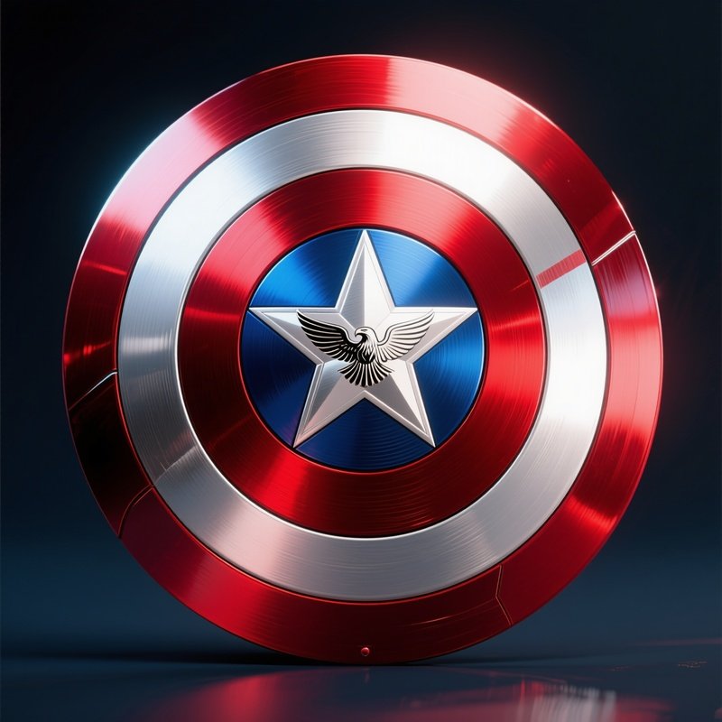 Vibranium Shield Patriotic Red White Blue