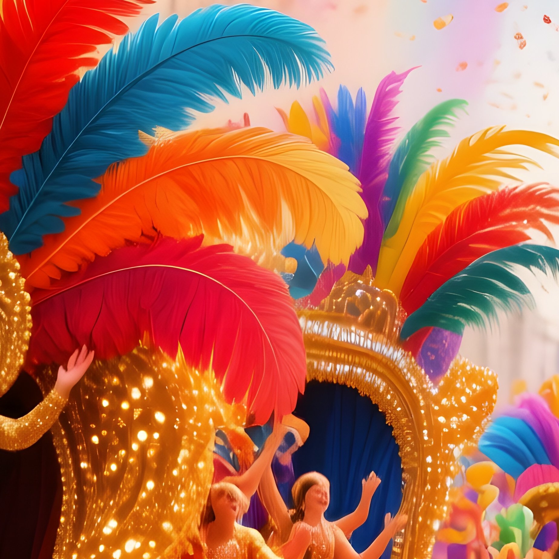 Vibrant Carnival Parade Historic Avenue - Full Resolution Quality Preview