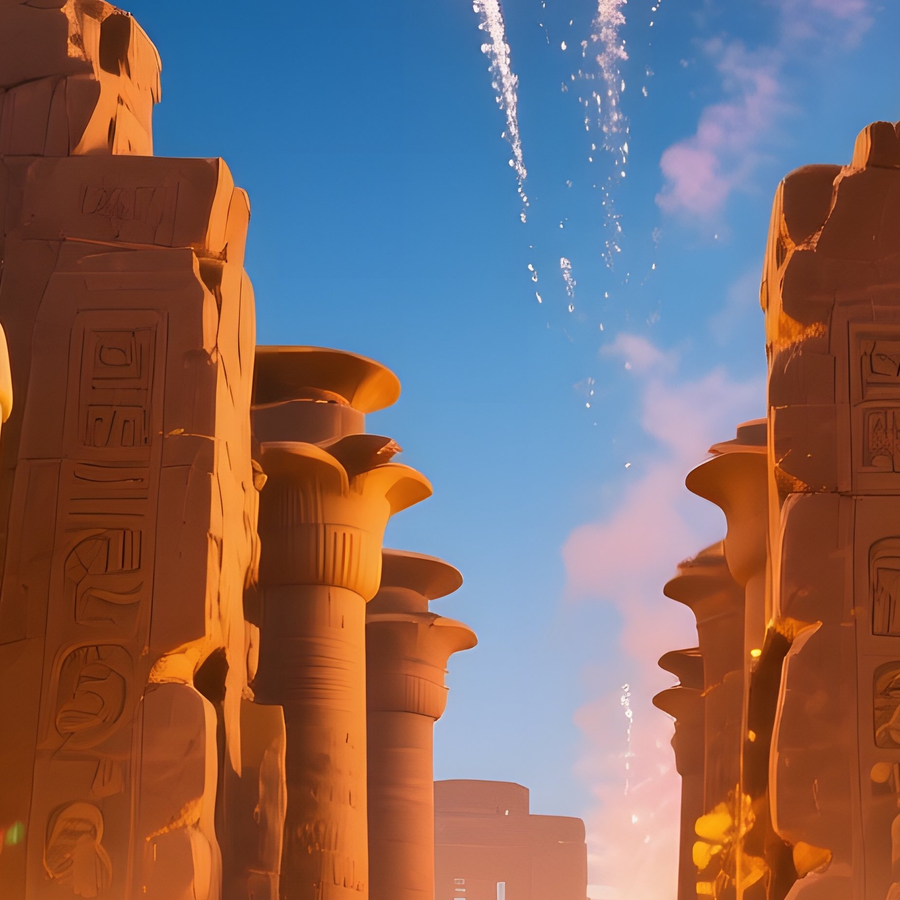 Vibrant Festival At Temple Of Karnak Summer Solstice - Full Resolution Quality Preview