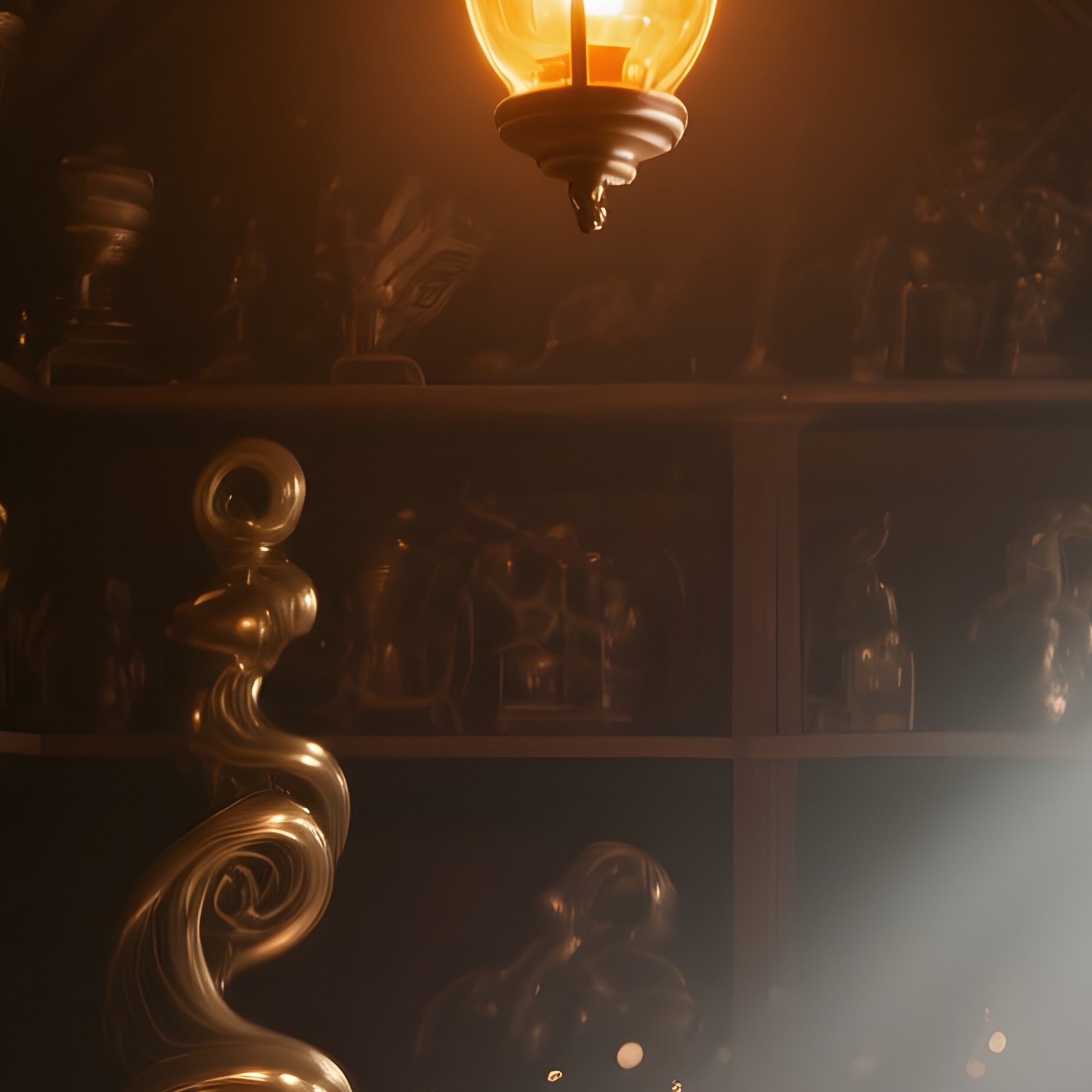 Victorian Attic Brass Sculptures - Full Resolution Quality Preview