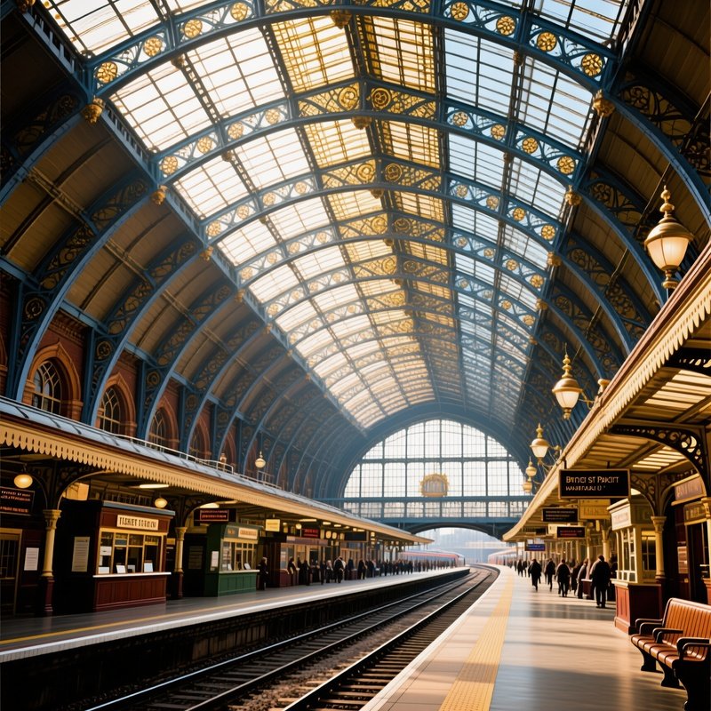 Victorian Canopy Railway Station Interior