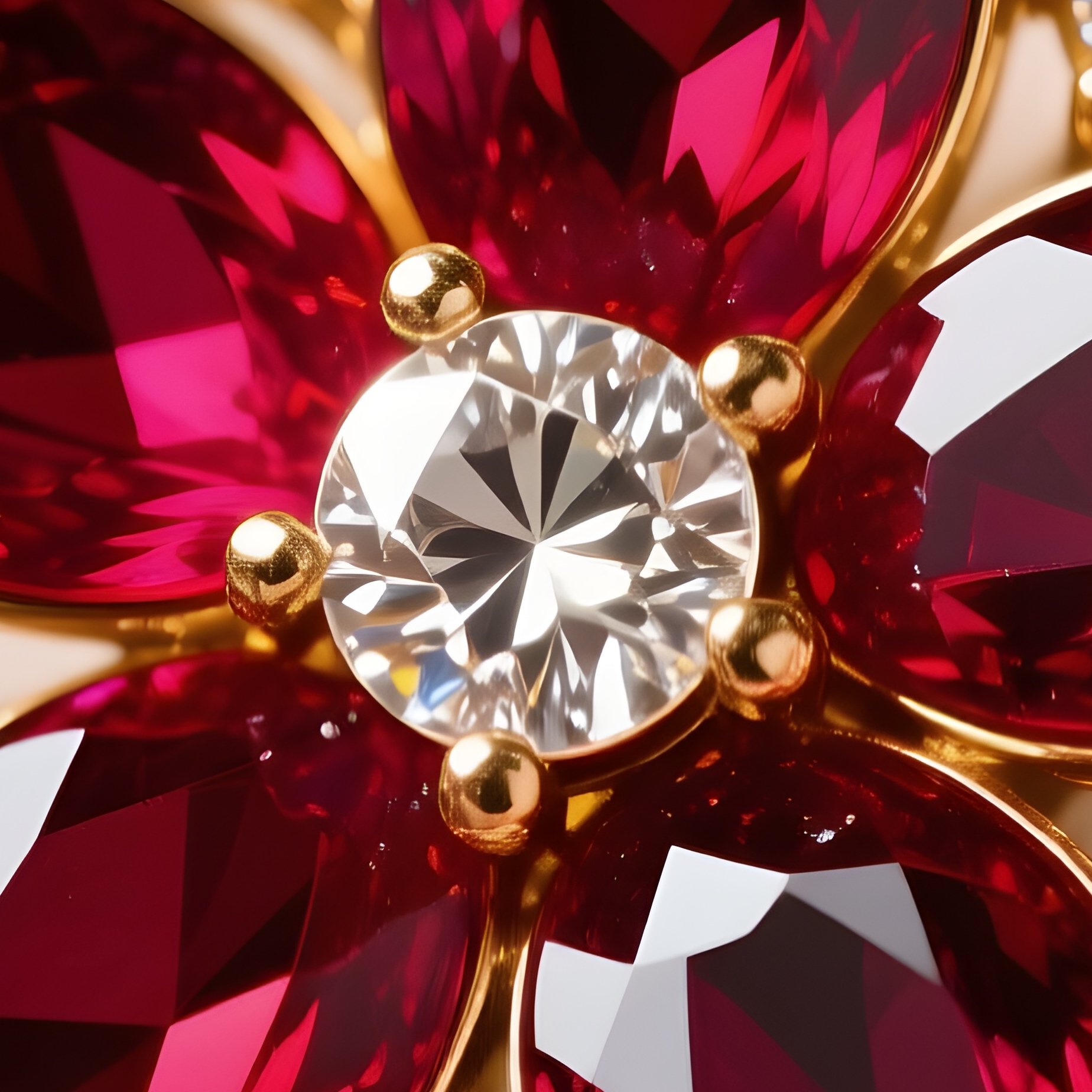 Victorian Floral Brooch On Lace - Full Resolution Quality Preview