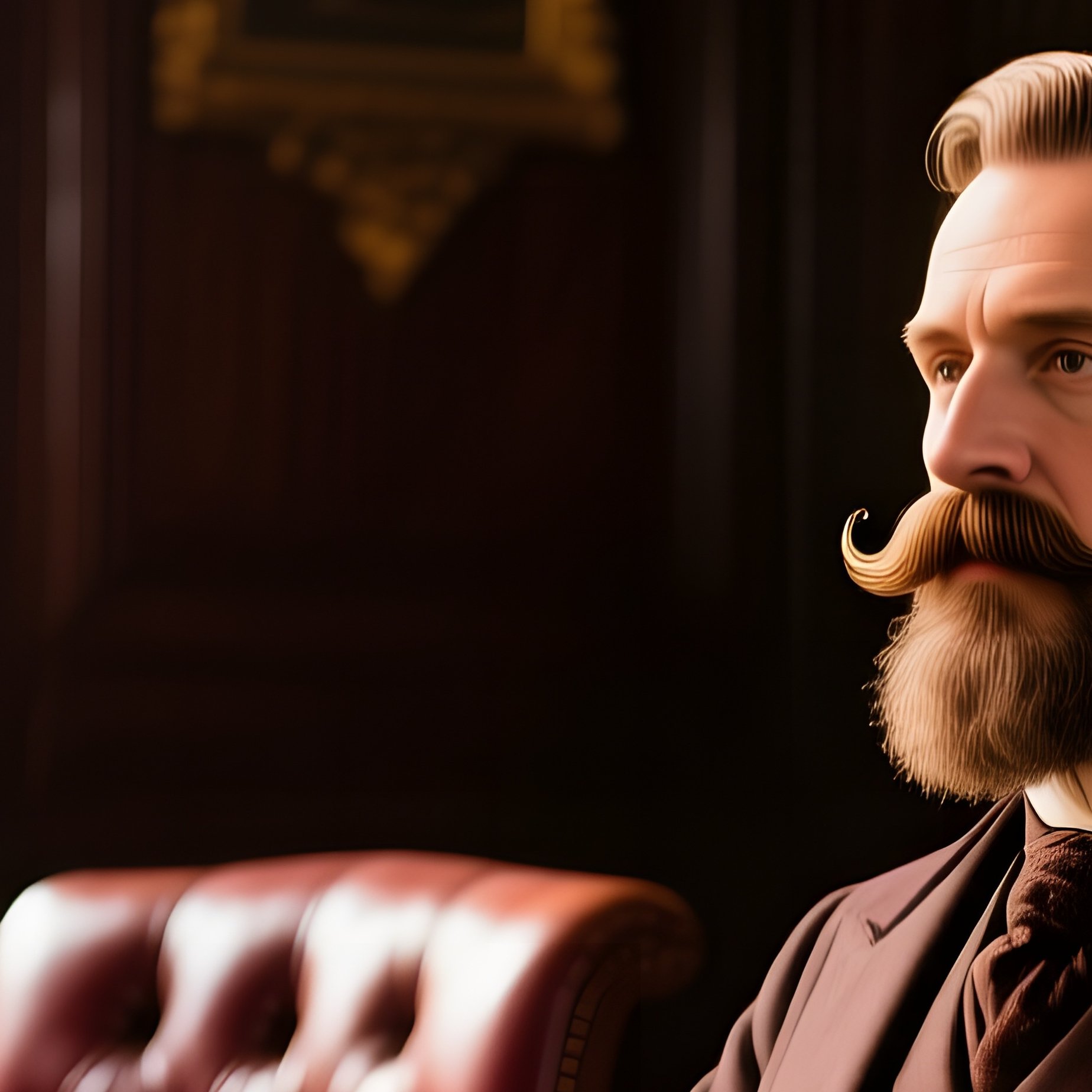 Victorian Gentleman In Opulent Library - Full Resolution Quality Preview