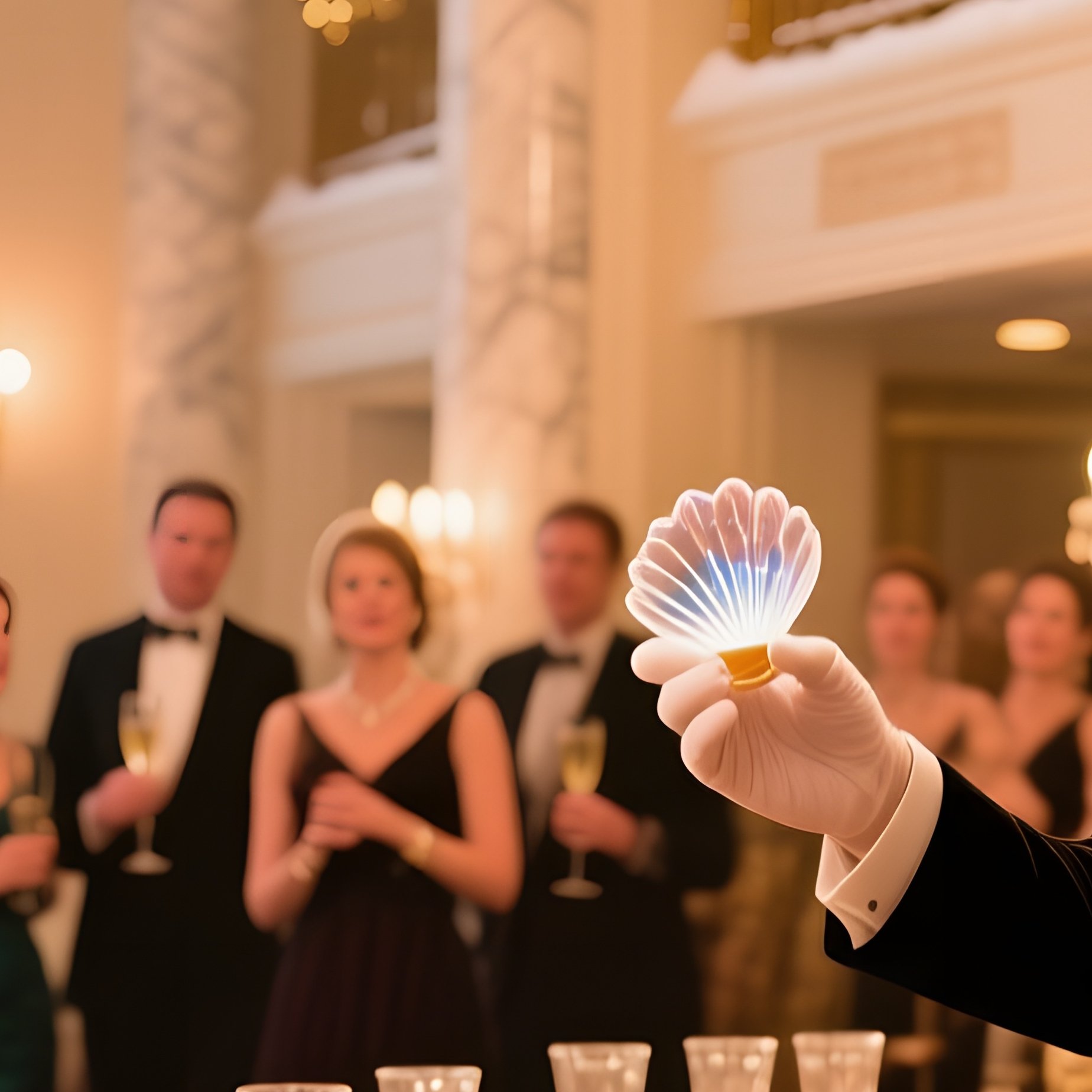 Vienna Train Station Winter Gala Magician Shell Game - Full Resolution Quality Preview