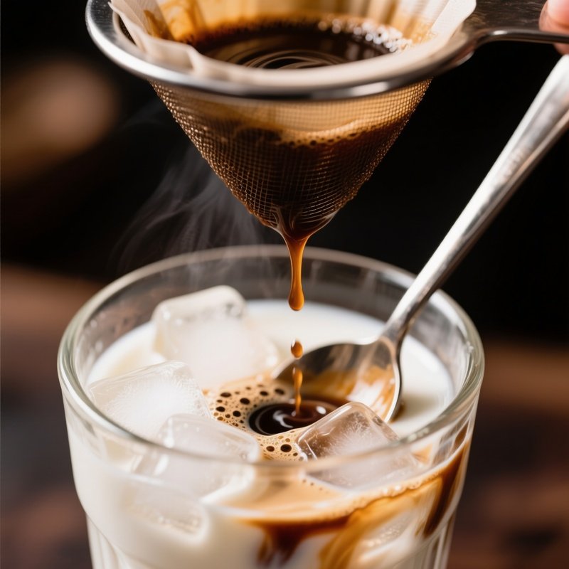 Vietnamese Iced Coffee With Phin Filter And Condensed Milk