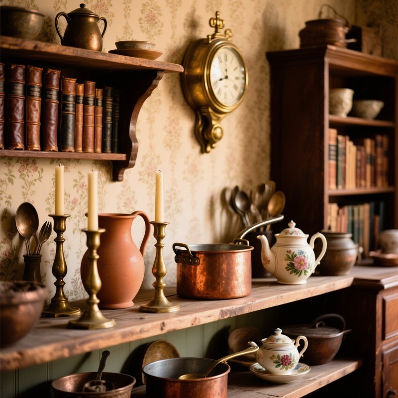 Vintage Antique Utensils And Home Decor Items