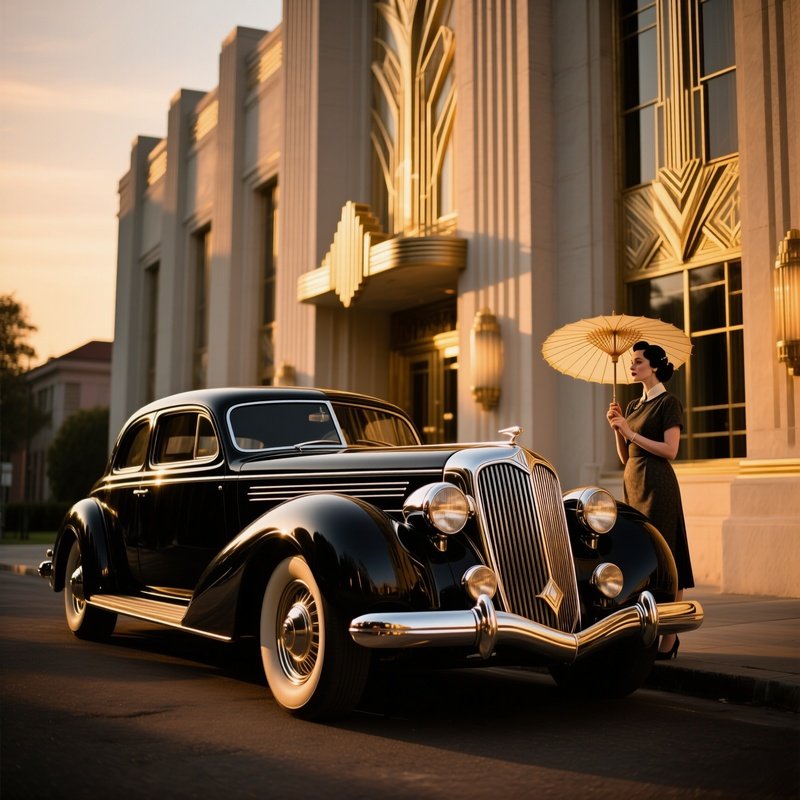 Vintage Historical Art Deco Transportation