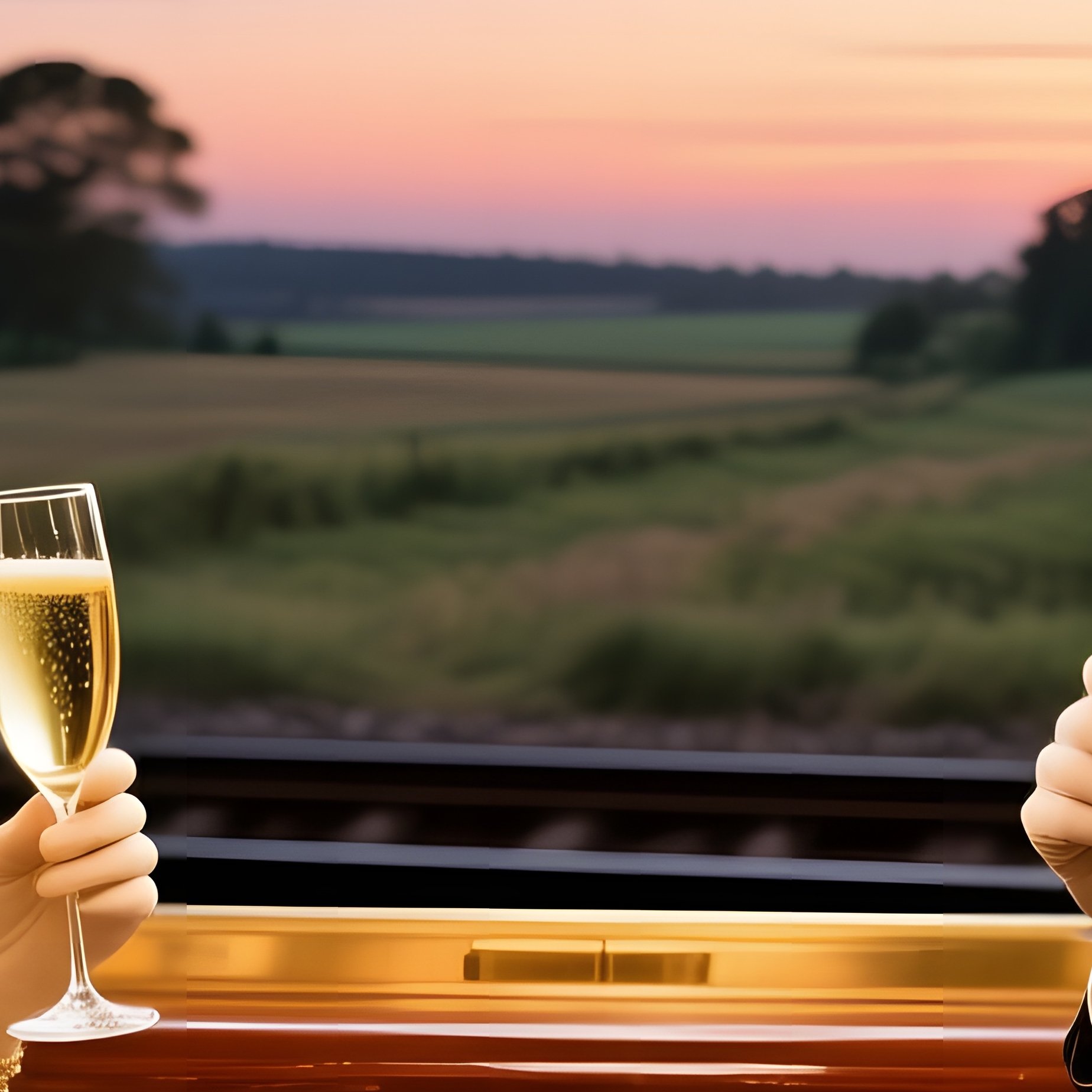 Vintage Luxury 1920S Passengers In Pullman Carriage - Full Resolution Quality Preview